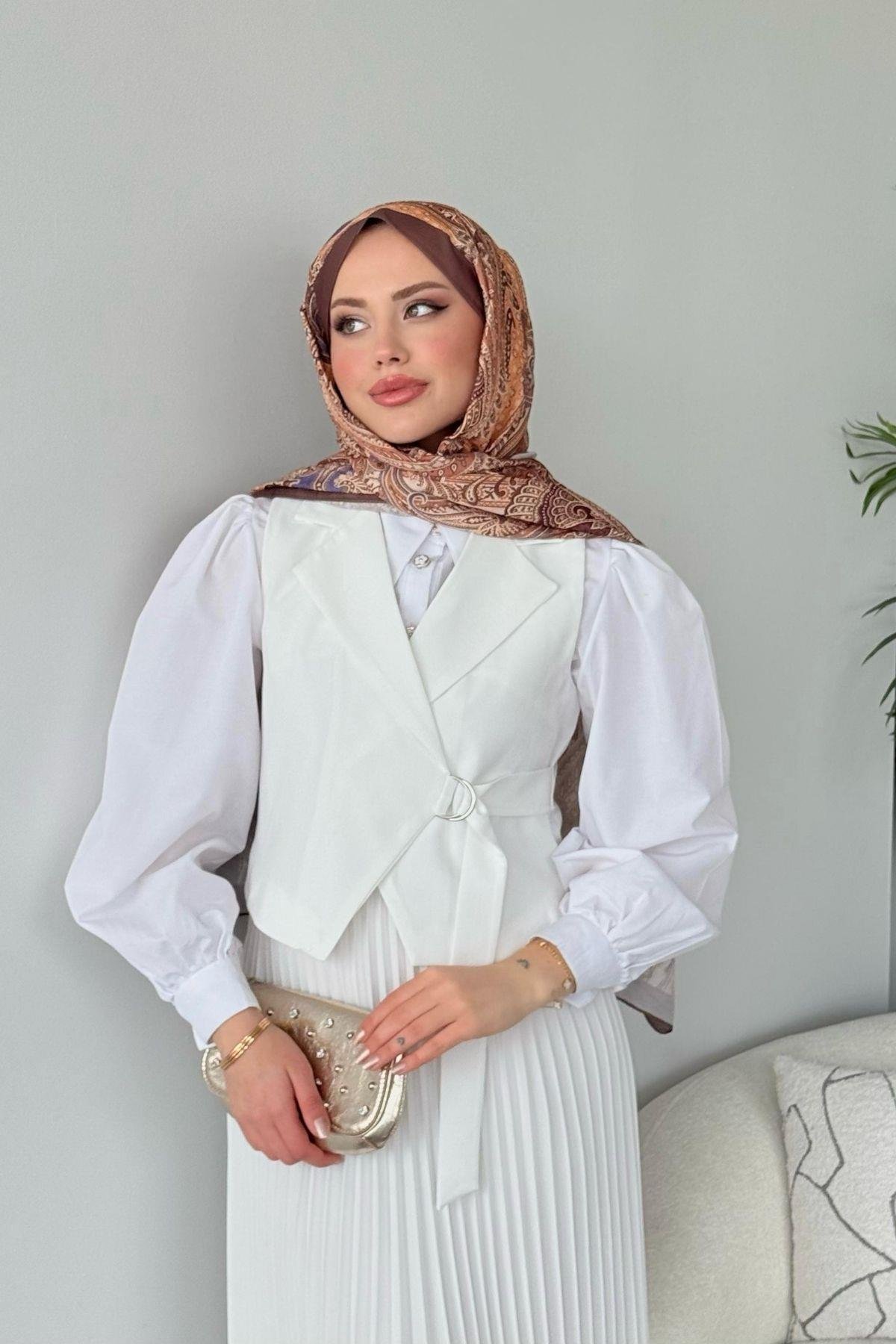 Tuana Etekli Takım Beyaz, Fiyatları Tuana Etekli Takım Beyaz- Haza Moda 