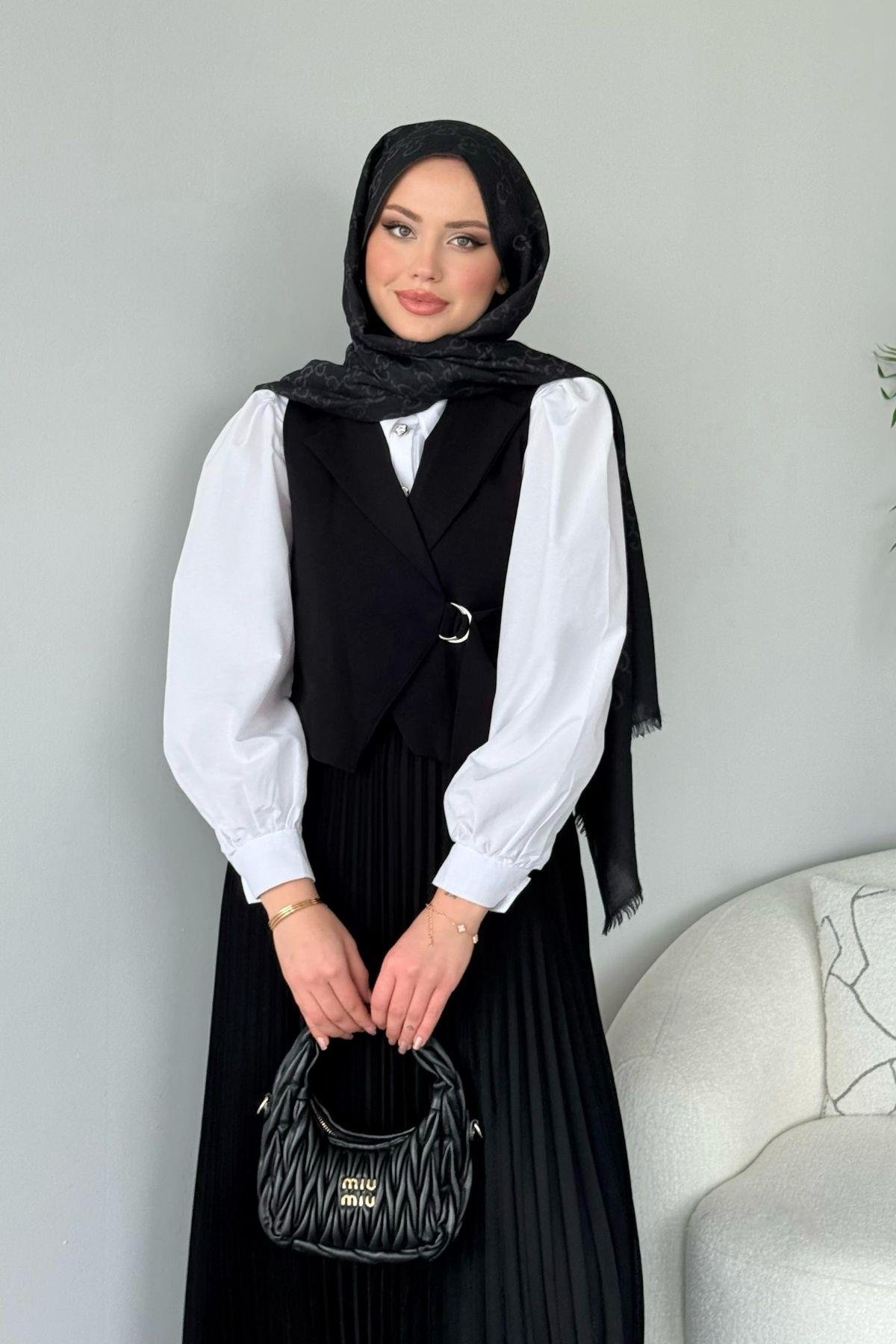 Tuana Etekli Takım Siyah, Fiyatları Tuana Etekli Takım Siyah- Haza Moda 