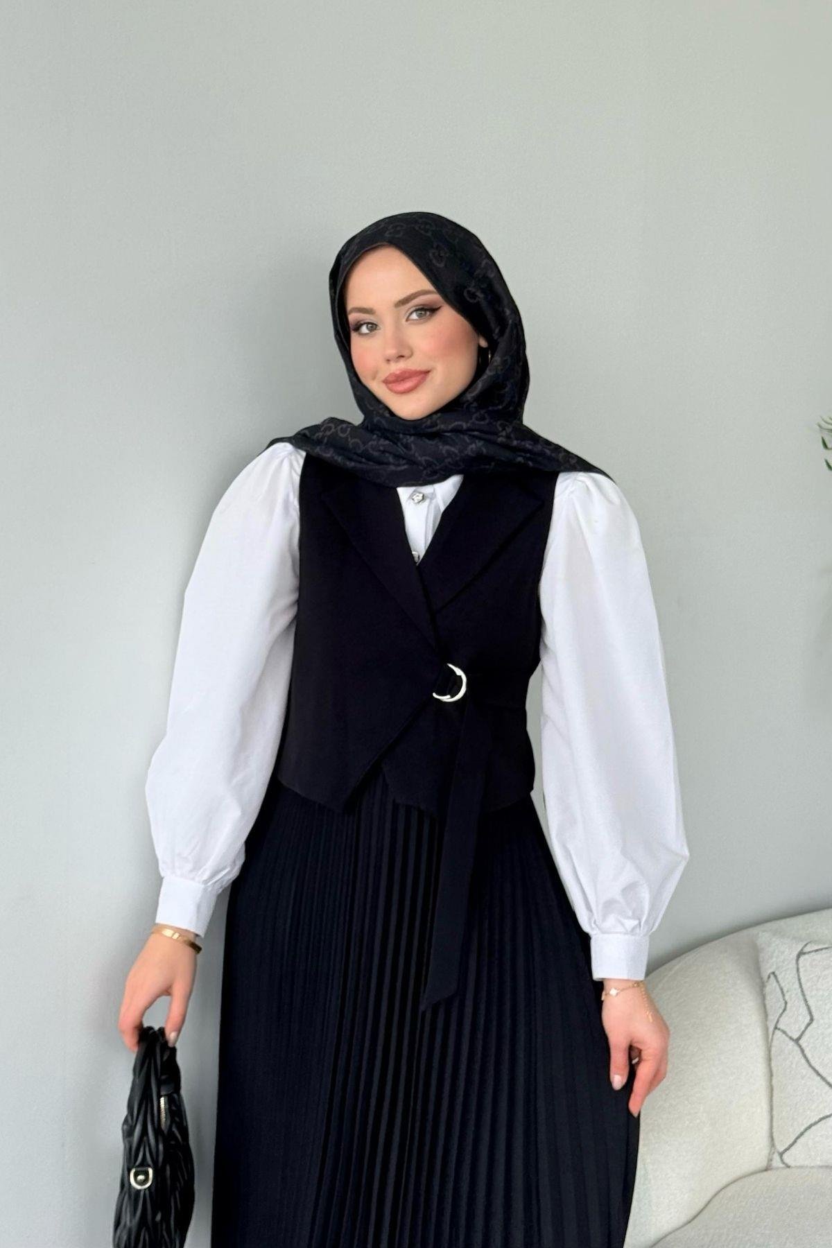 Tuana Etekli Takım Siyah, Fiyatları Tuana Etekli Takım Siyah- Haza Moda 