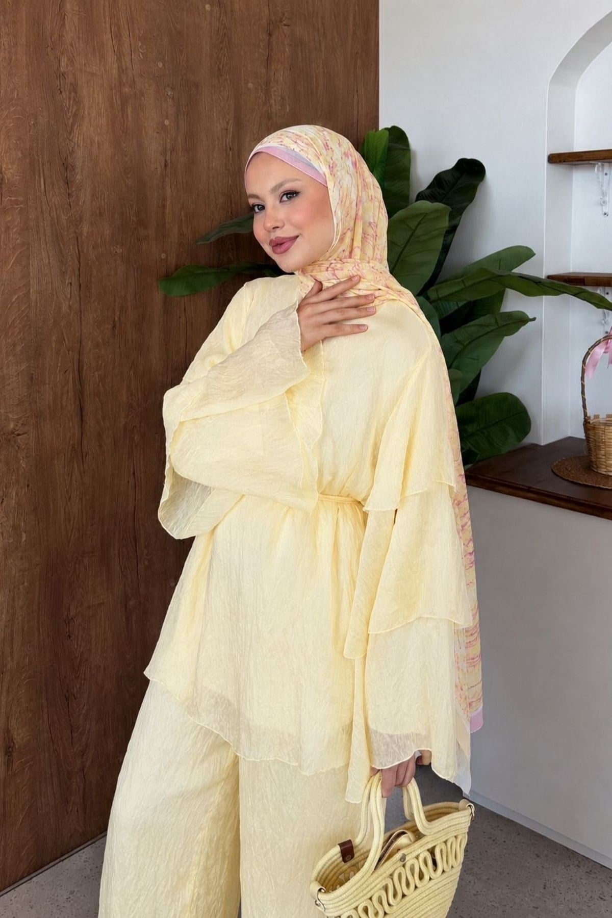 Tuay Kat Kat Pantolonu Takım Sarı, Fiyatları Tuay Kat Kat Pantolonu Takım Sarı| Haza Moda