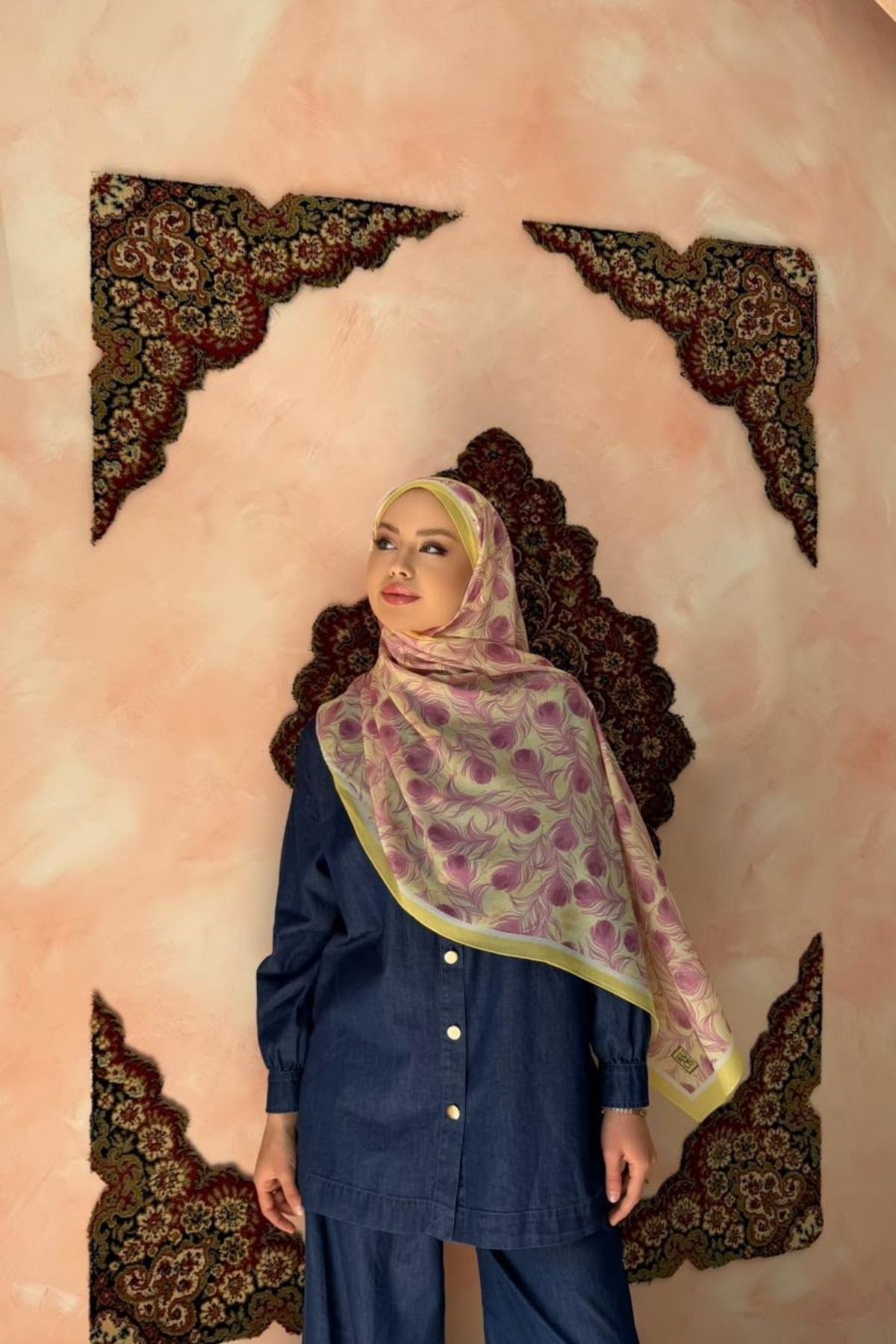 Tüy Desenli Şal Pembe, Fiyatları 