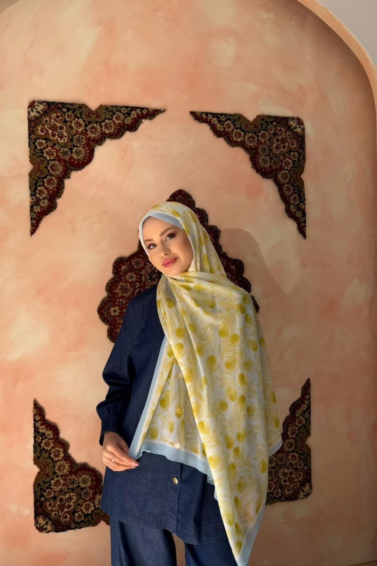 Tüy Desenli Şal Sarı, Fiyatları 