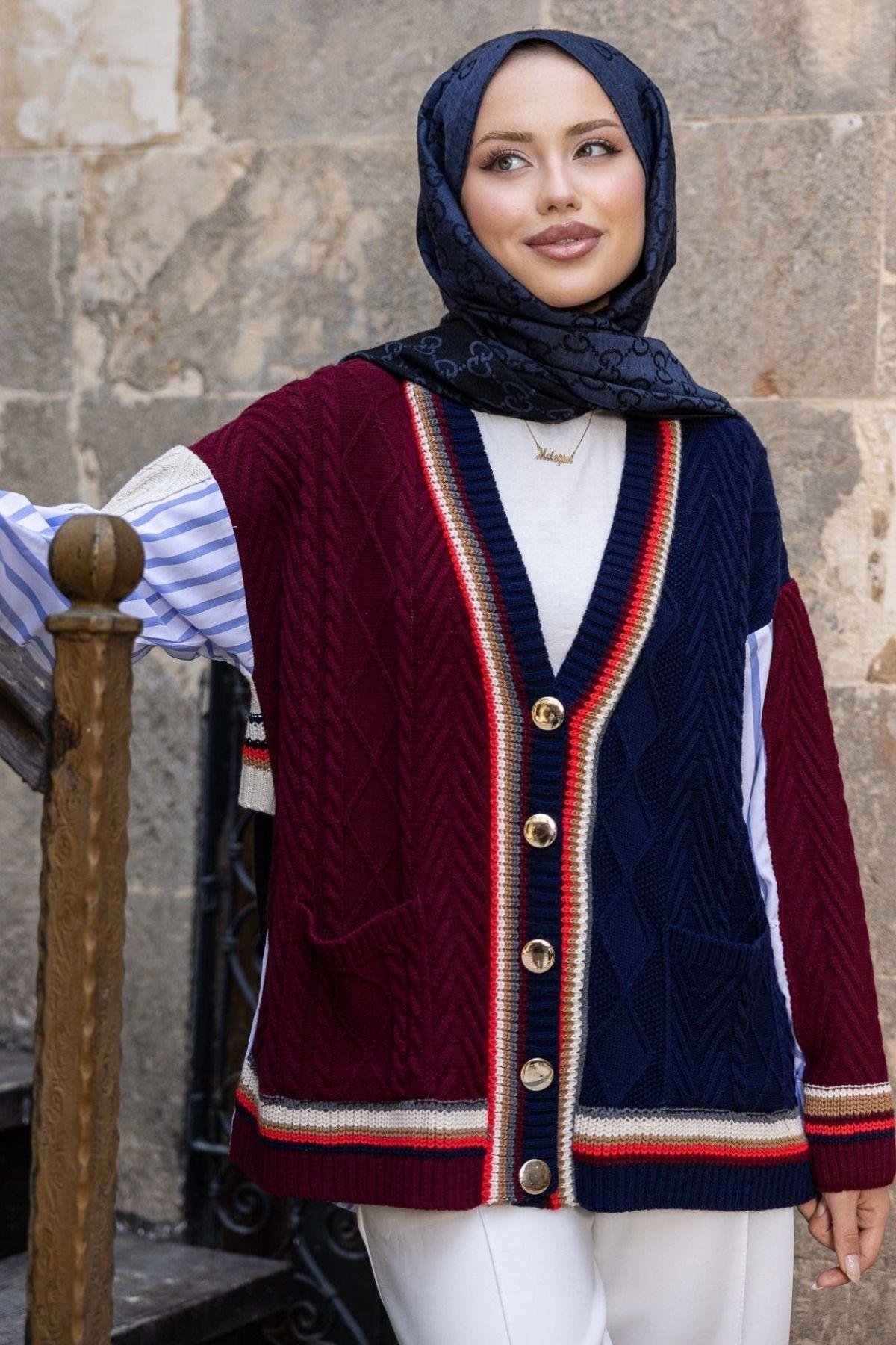 Tws Muadil Hırka Bordo, Fiyatları Tws Muadil Hırka Bordo- Haza Moda 