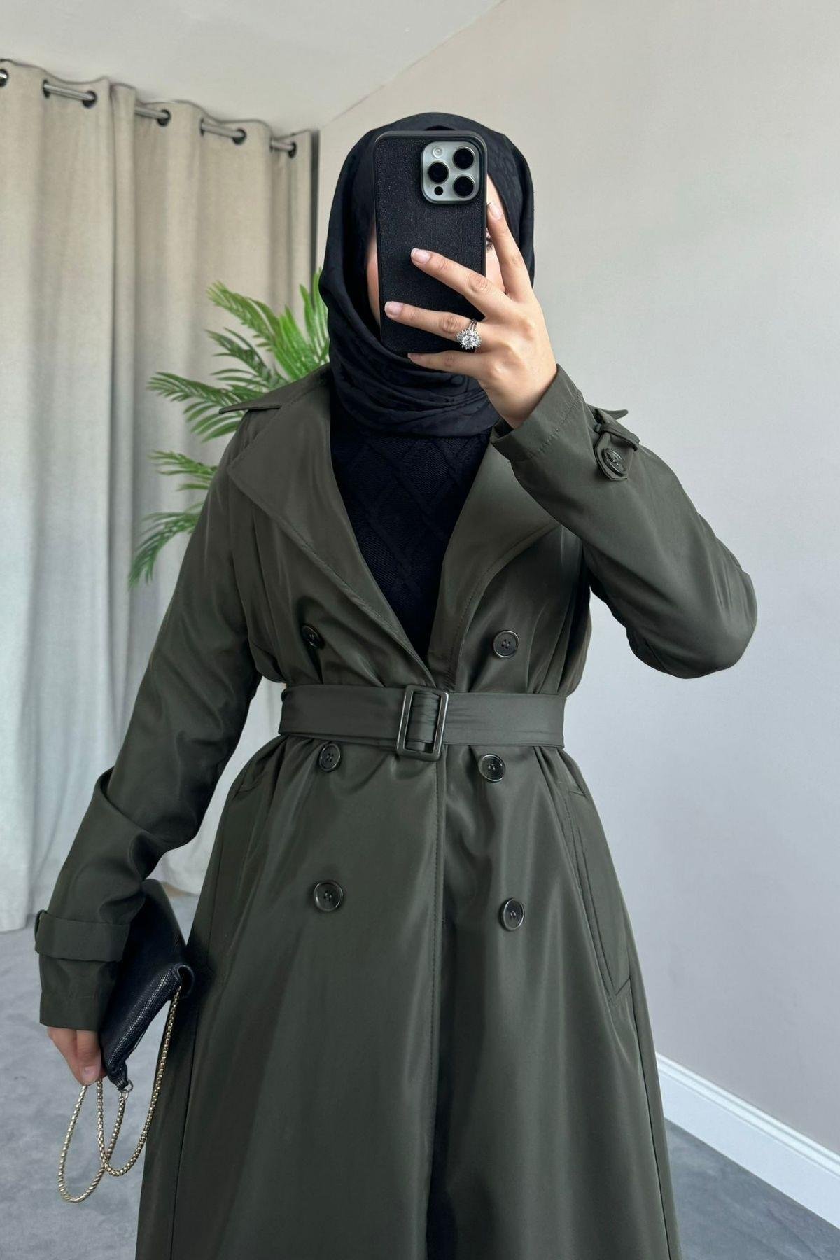 Üç Düğmeli Trençkot Haki, Fiyatları 