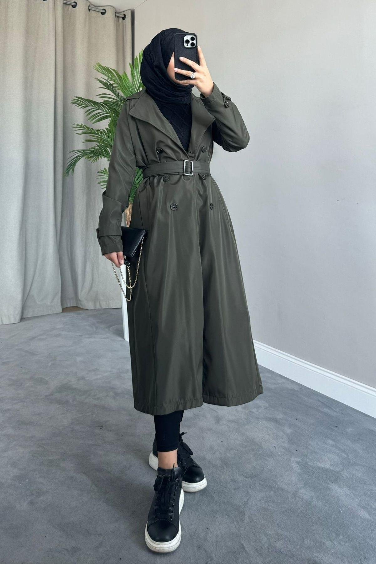 Üç Düğmeli Trençkot Haki, Fiyatları 