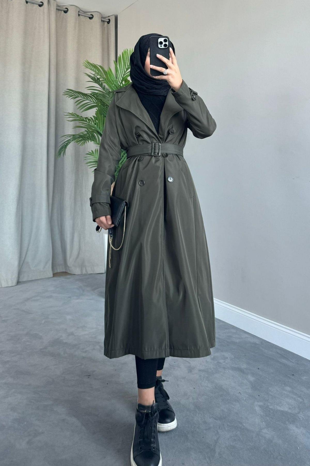 Üç Düğmeli Trençkot Haki, Fiyatları 