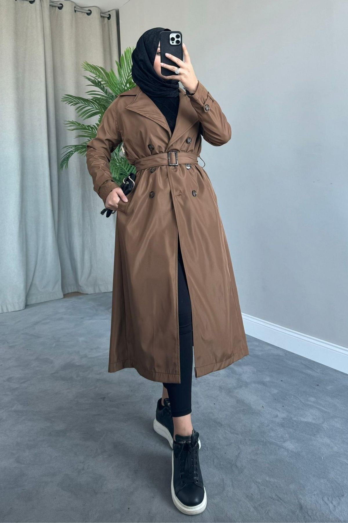 Üç Düğmeli Trençkot Kahve, Fiyatları 