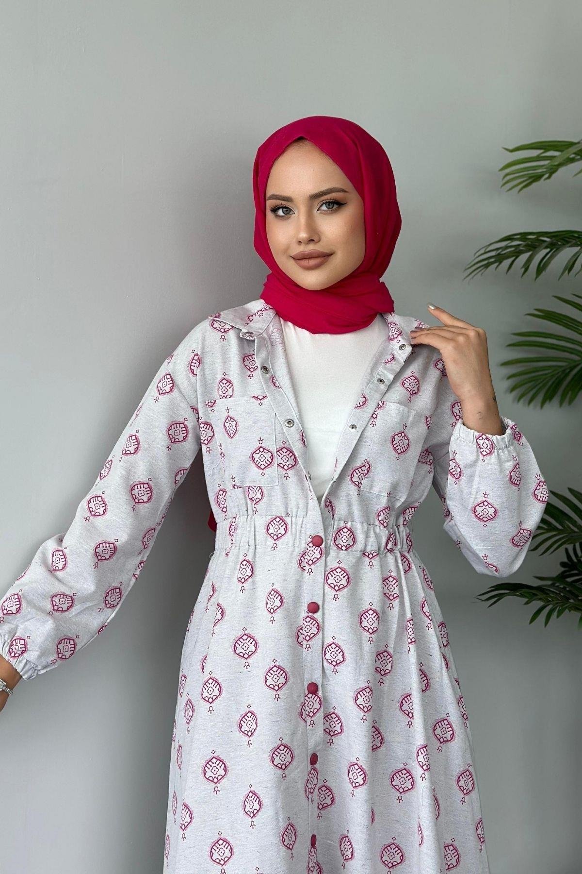 Üçgen Desen Elbise Pembe, Fiyatları 