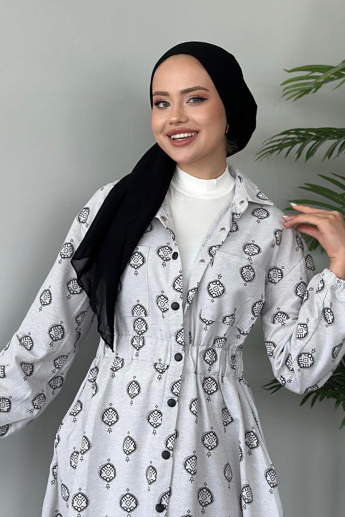 Üçgen Desen Elbise Siyah, Fiyatları 