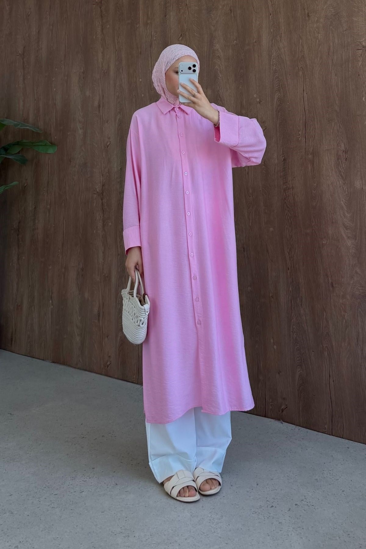 Ülkü Keten Tunik Pembe, Fiyatları 