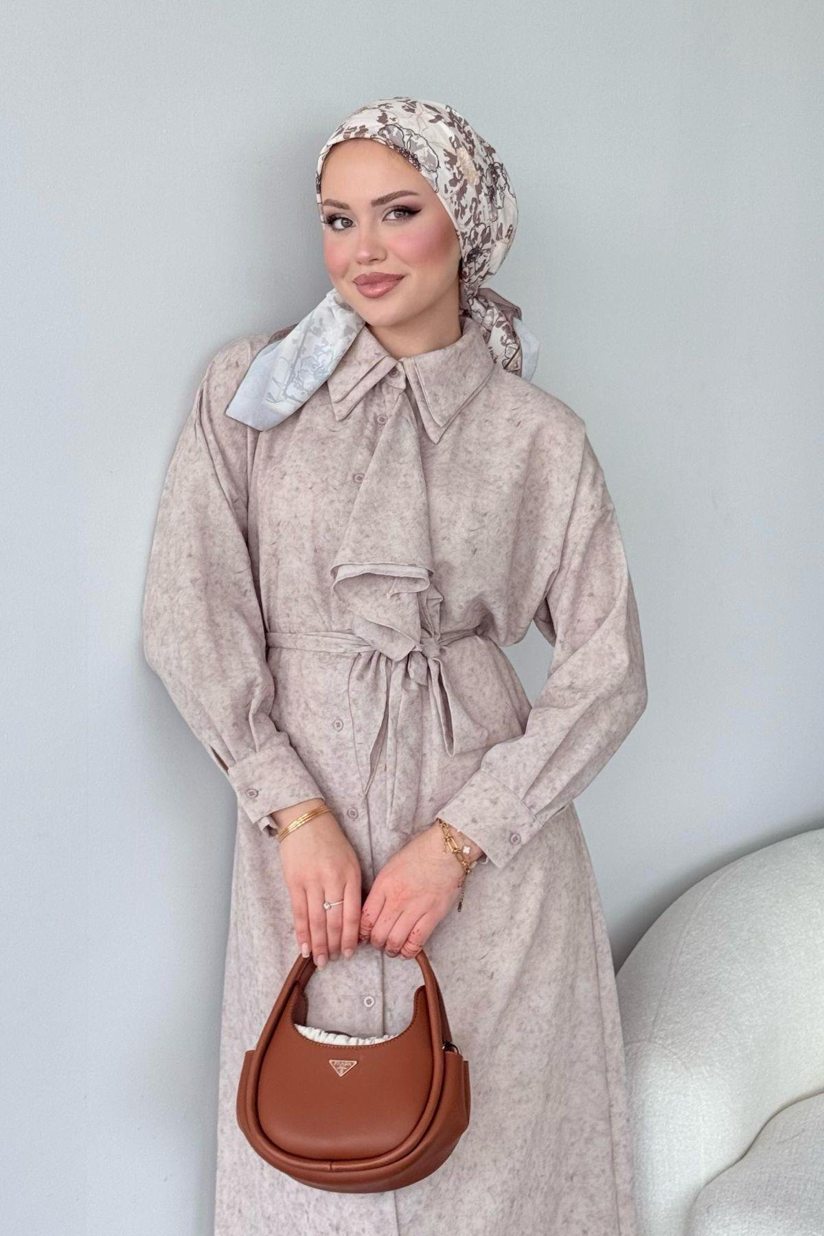 Urla Fırfırlı Elbise Bej, Fiyatları Urla Fırfırlı Elbise Bej