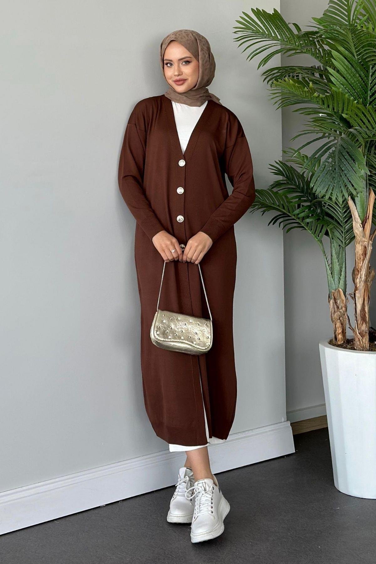 Uzun Soğuk İp Hırka Kahve, Fiyatları 