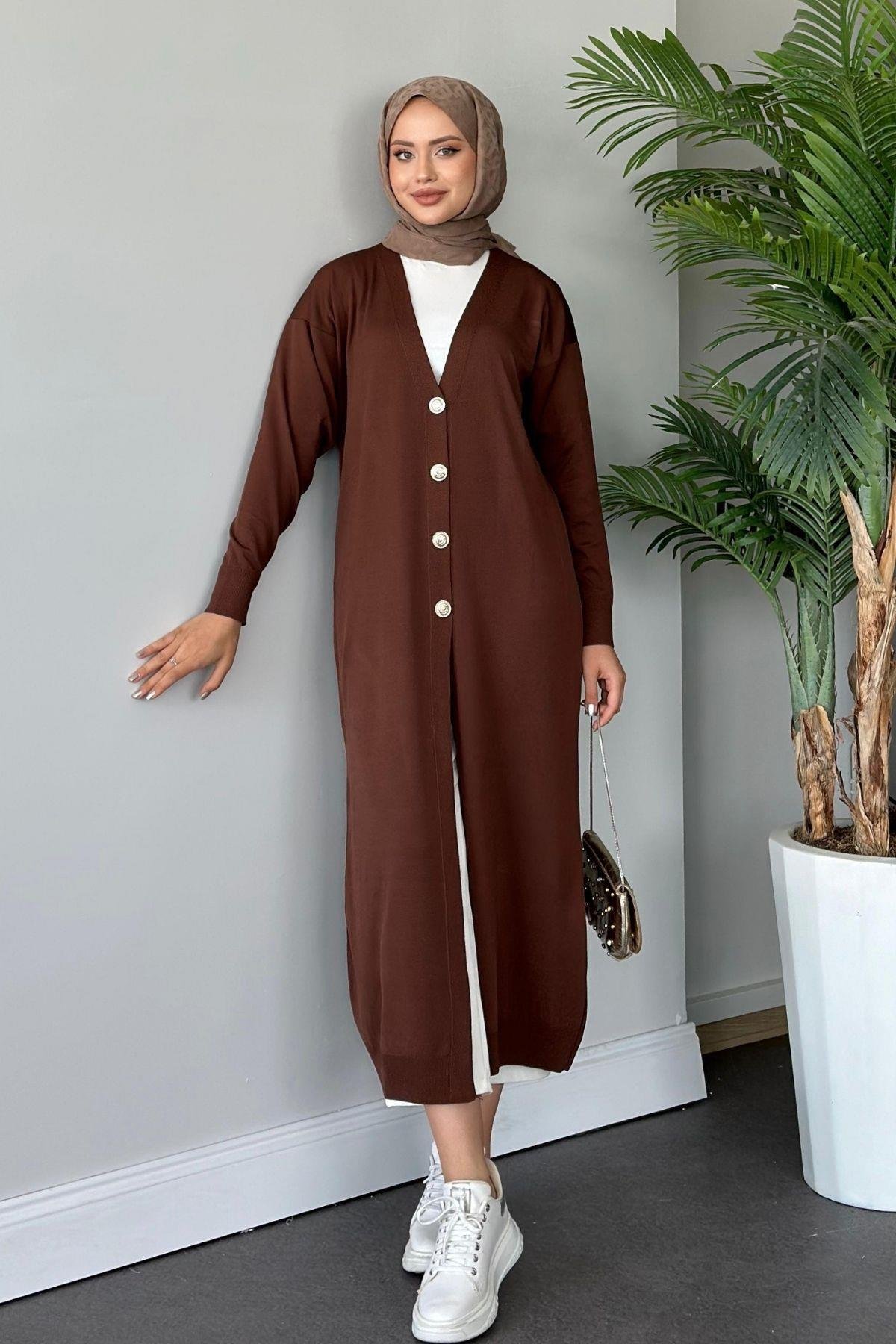 Uzun Soğuk İp Hırka Kahve, Fiyatları 