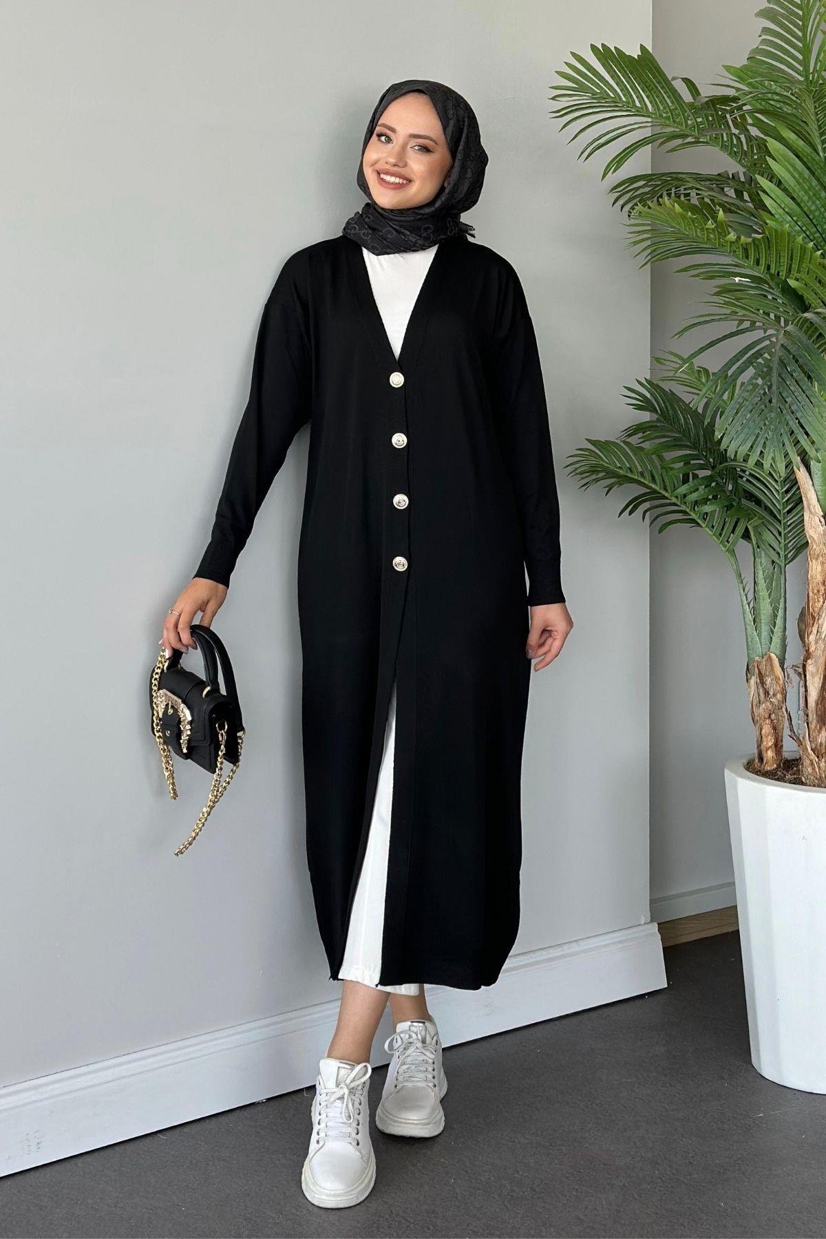 Uzun Soğuk İp Hırka Siyah, Fiyatları 