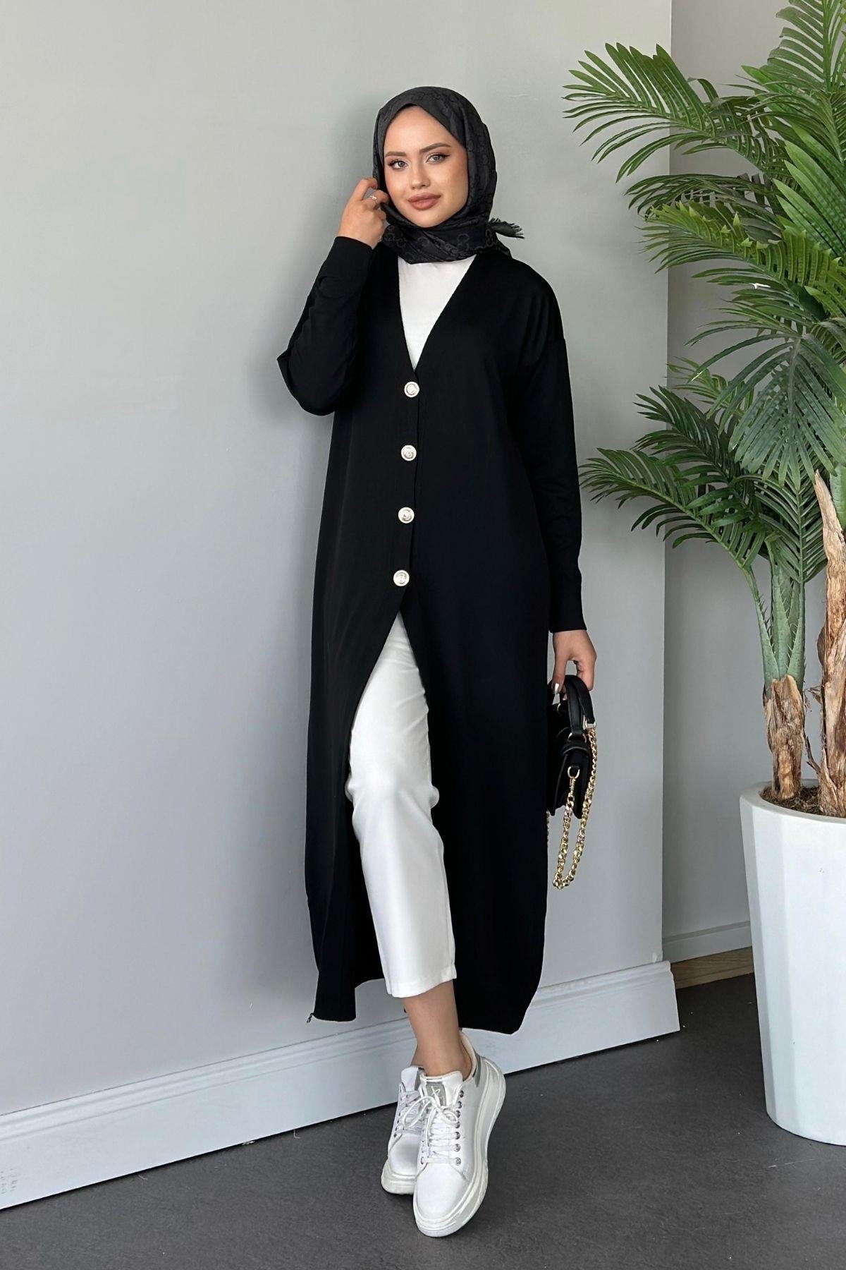 Uzun Soğuk İp Hırka Siyah, Fiyatları 