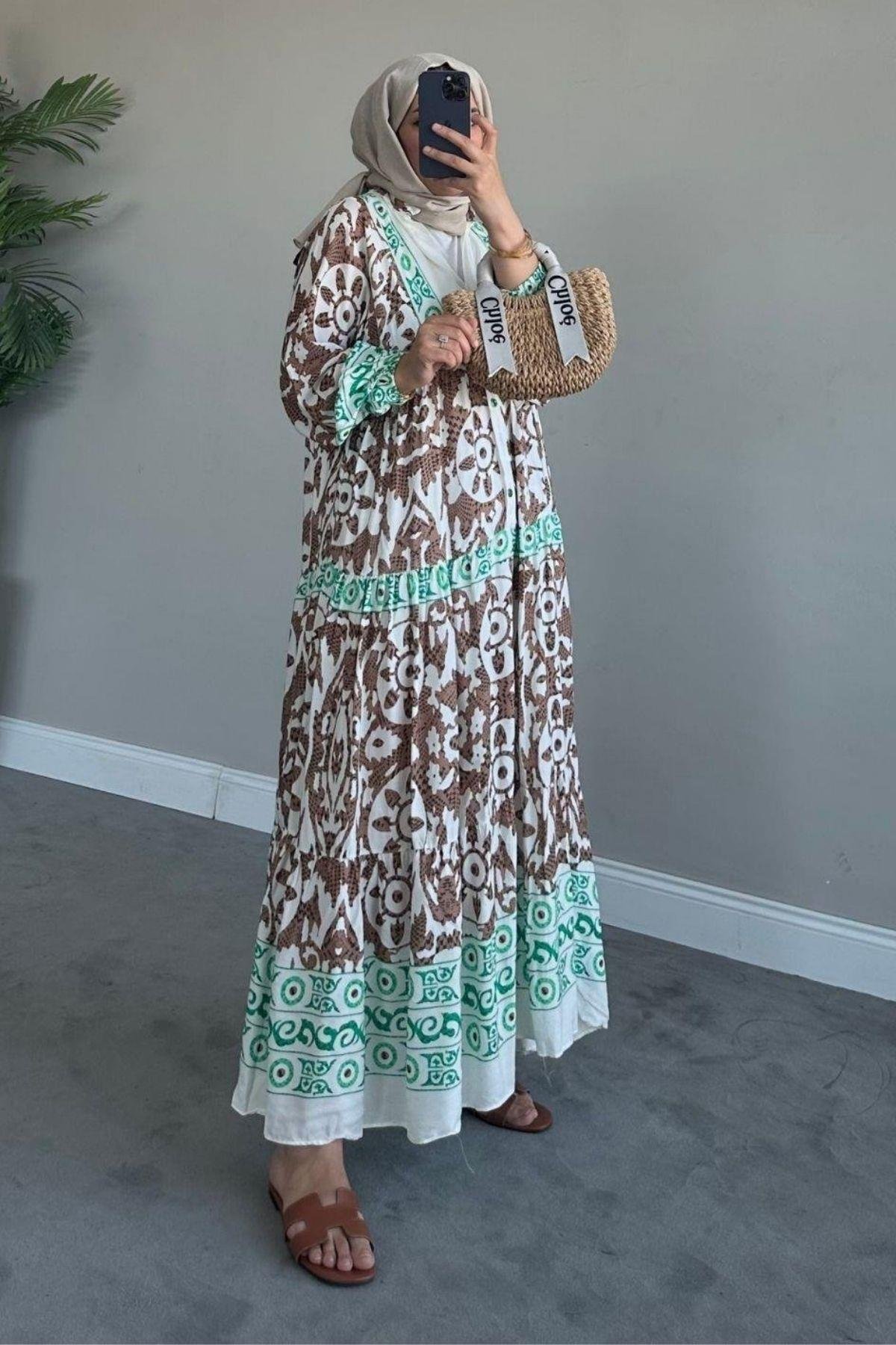 Valor Viskon Elbise Kahverengi, Fiyatları 