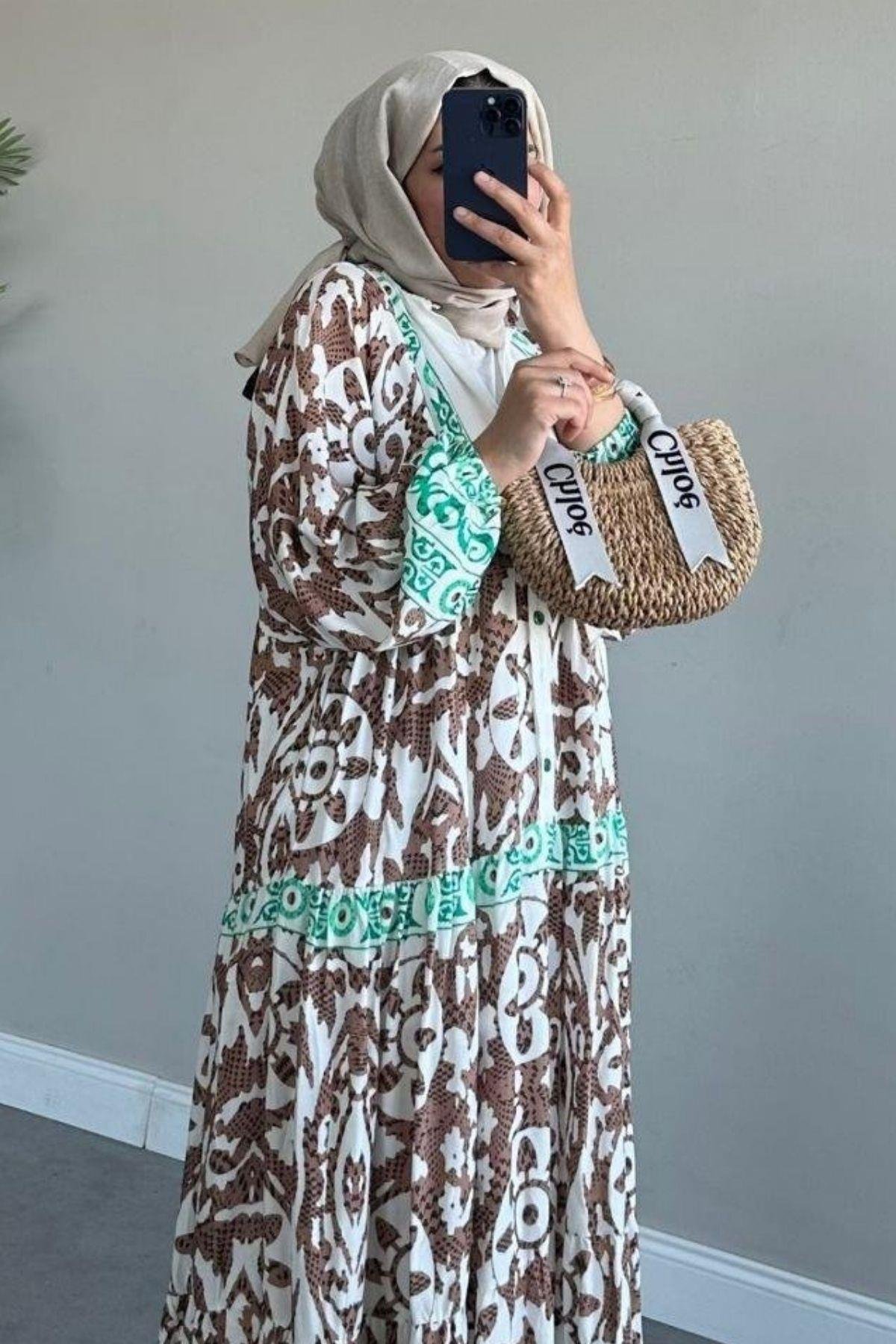 Valor Viskon Elbise Kahverengi, Fiyatları 