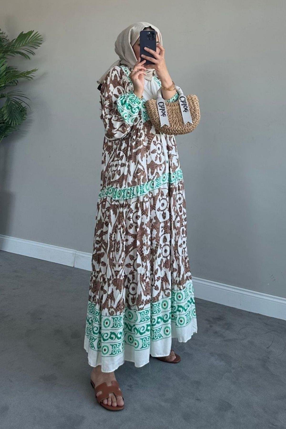 Valor Viskon Elbise Kahverengi, Fiyatları 