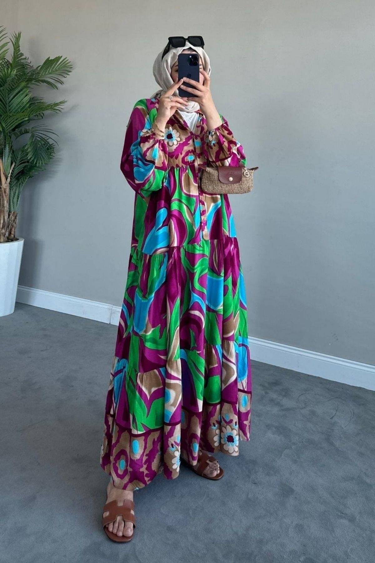 Valor Viskon Elbise Mor, Fiyatları 