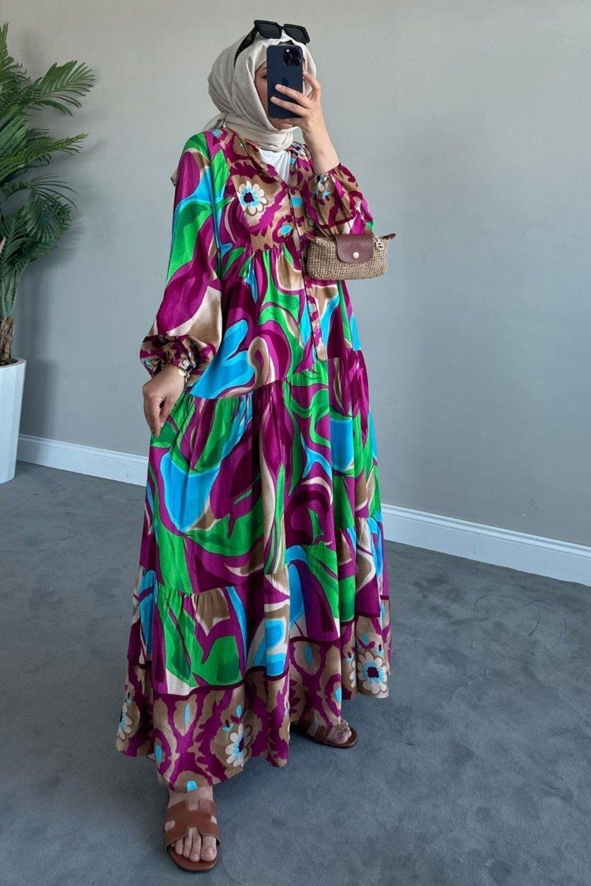 Valor Viskon Elbise Mor, Fiyatları 