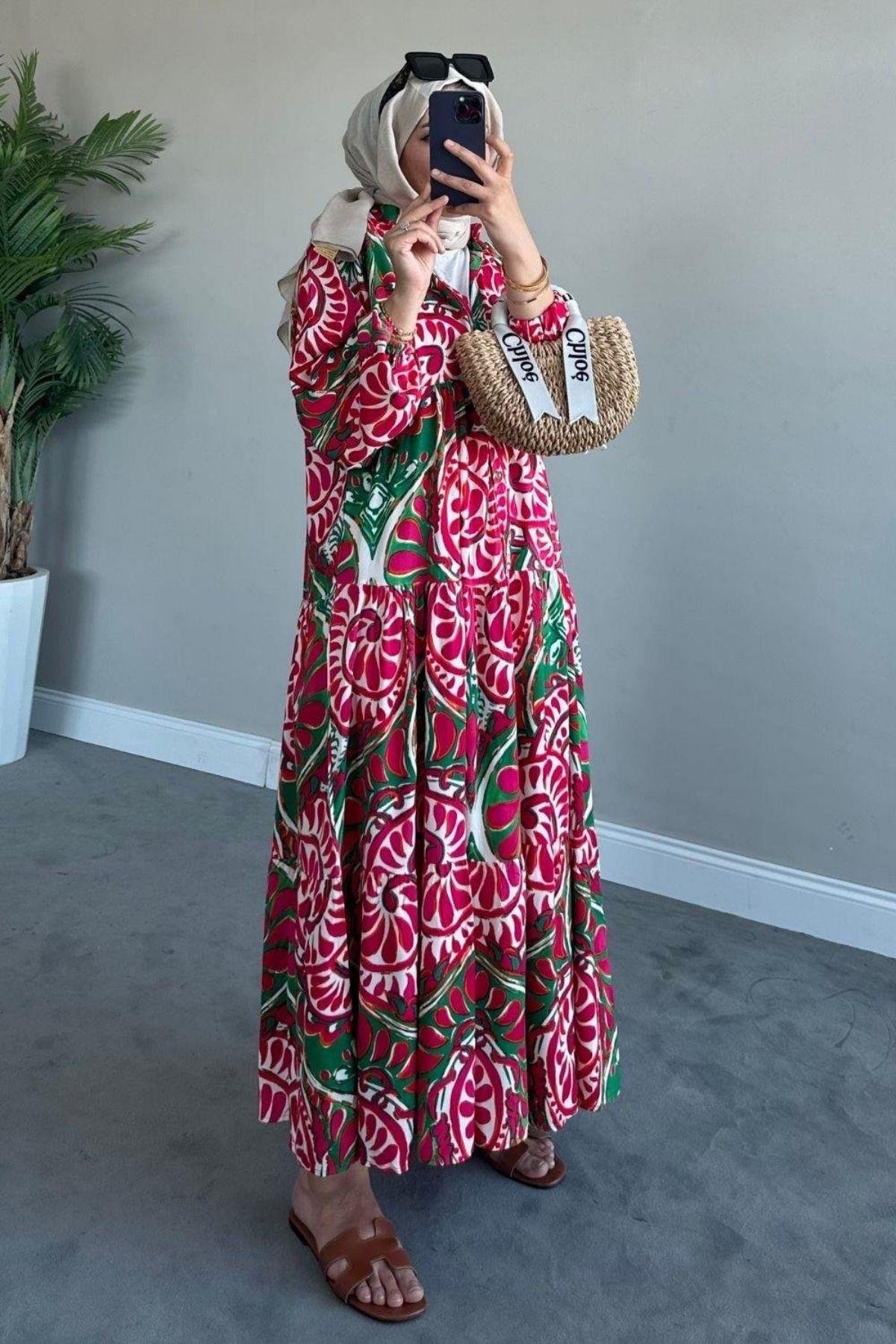 Valor Viskon Elbise Yeşil, Fiyatları 