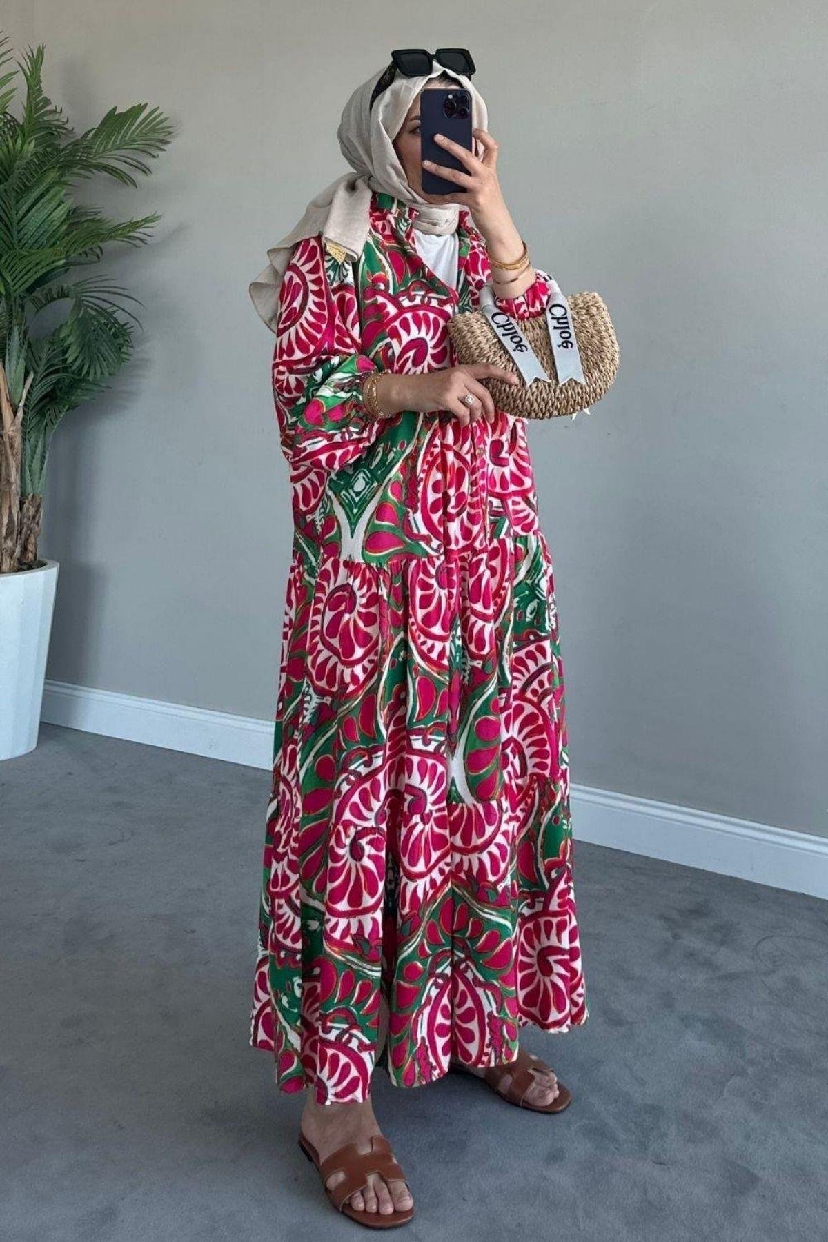 Valor Viskon Elbise Yeşil, Fiyatları 