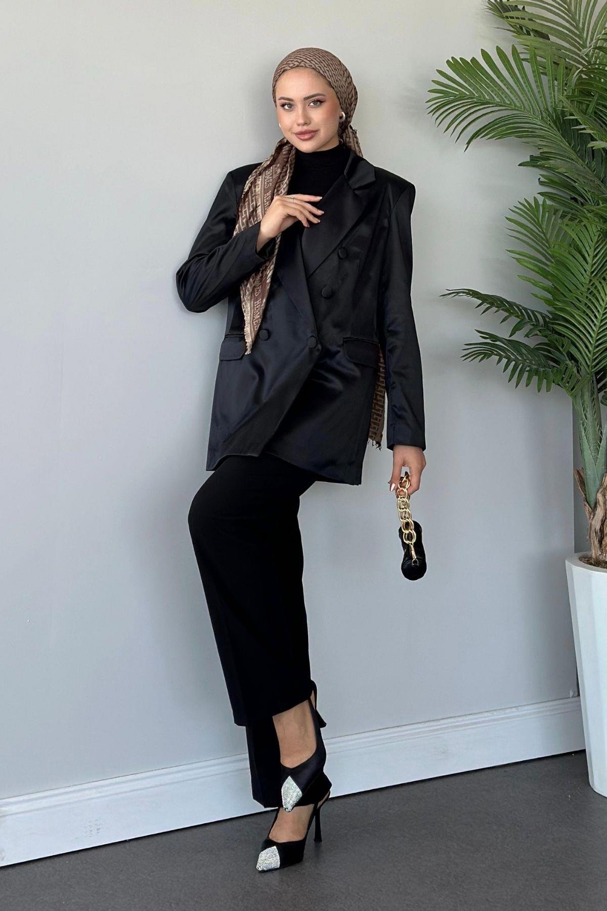 Vatkalı Blazer Ceket Siyah, Fiyatları 