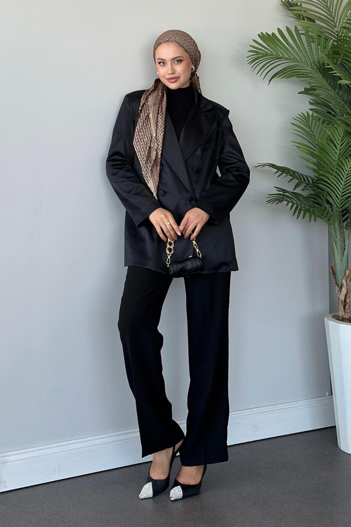 Vatkalı Blazer Ceket Siyah, Fiyatları 