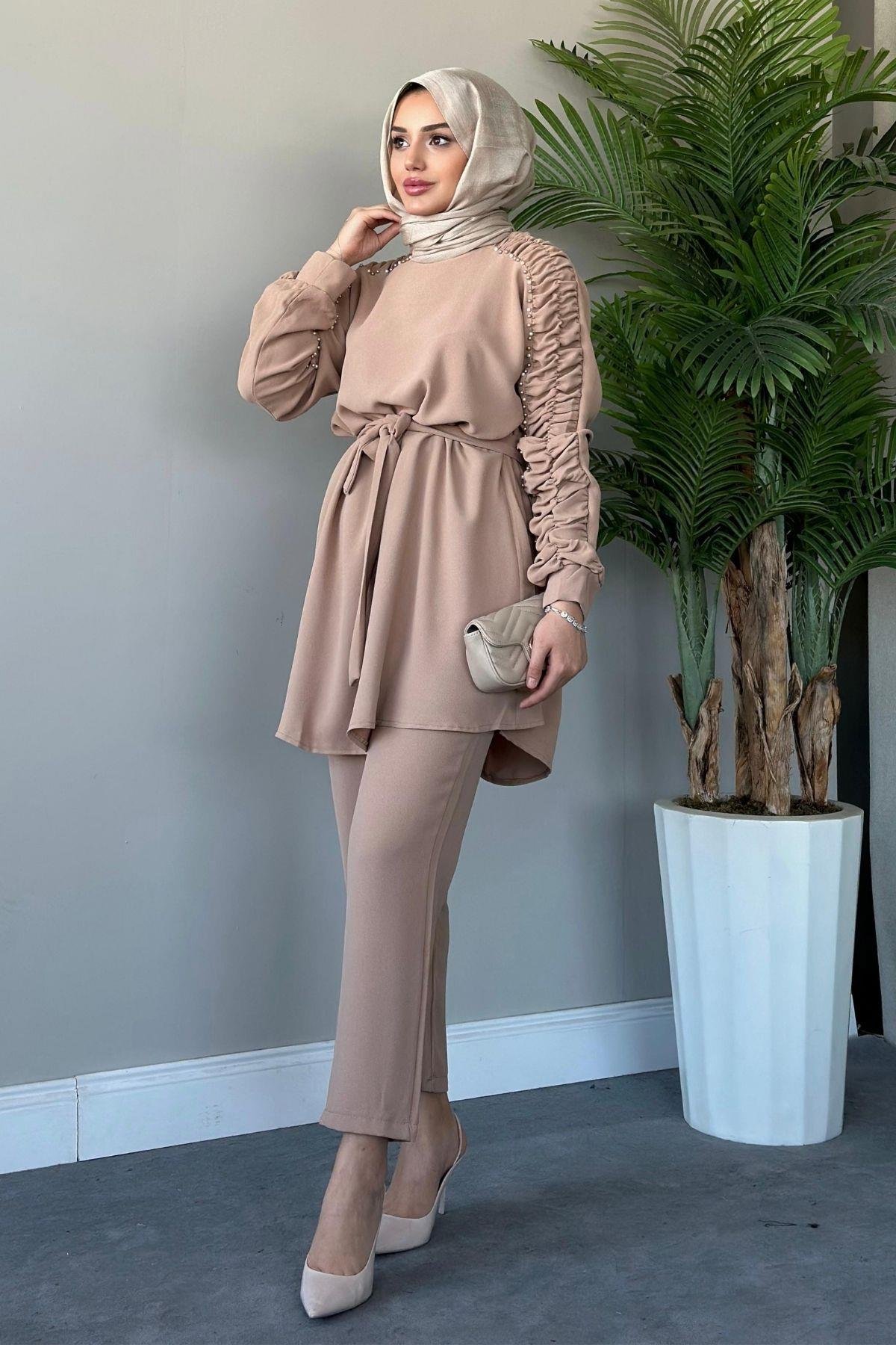 Verda Boncuk Takım Bej, Fiyatları 