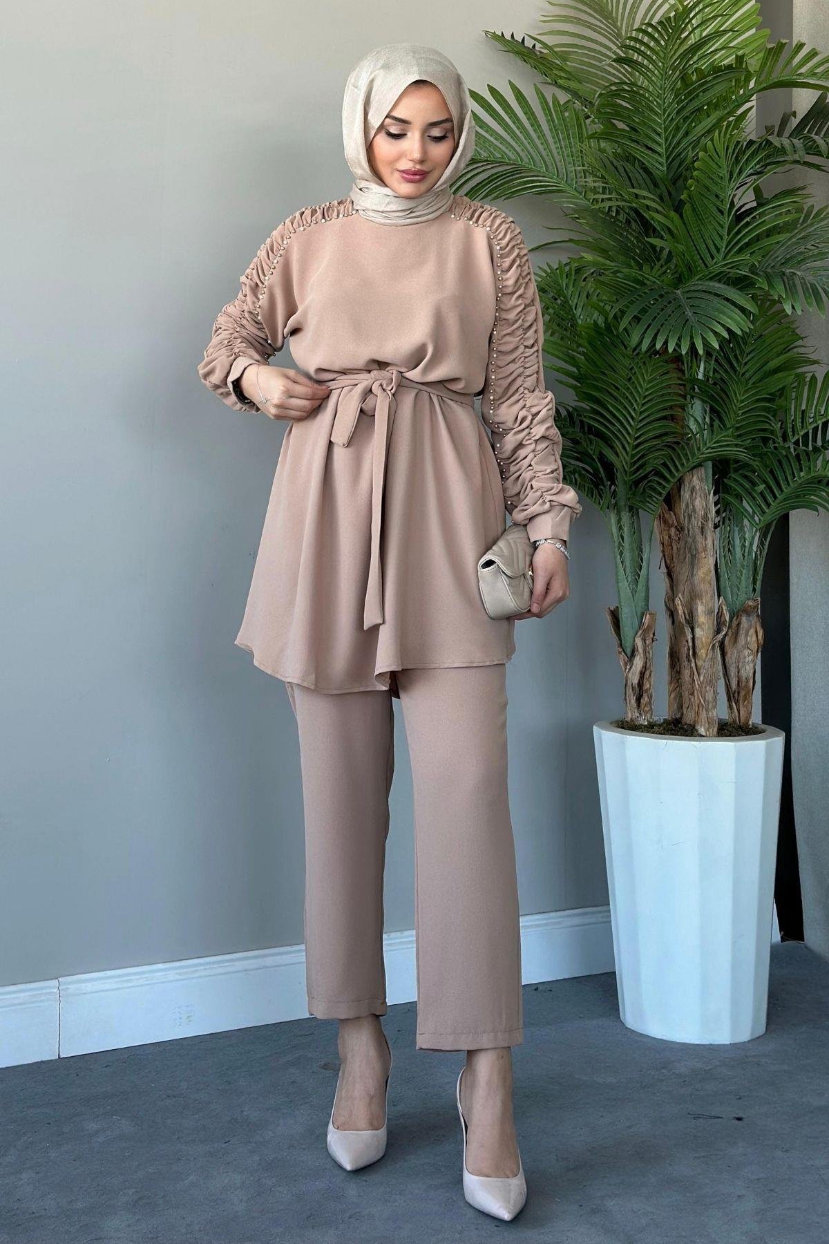 Verda Boncuk Takım Bej, Fiyatları 