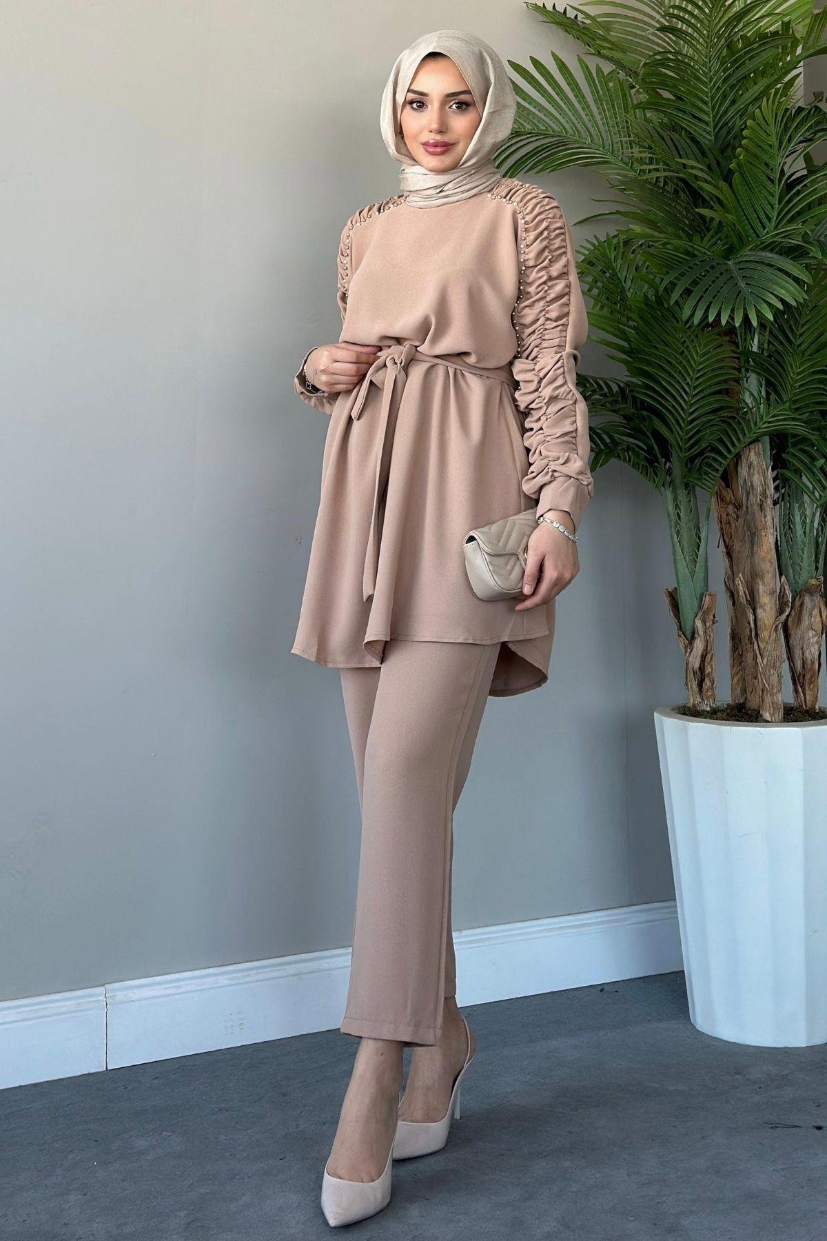 Verda Boncuk Takım Bej, Fiyatları 