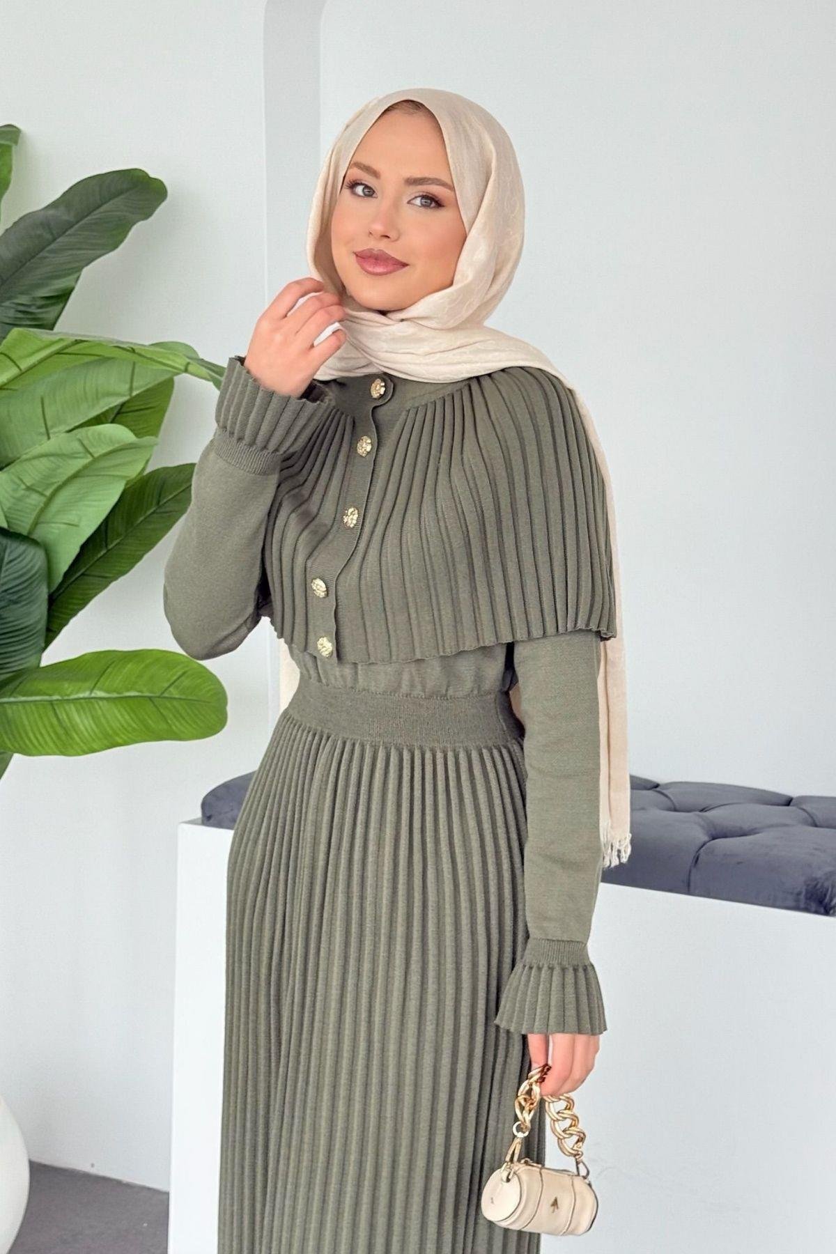 Veronika Tasarım Elbise Haki, Fiyatları 
