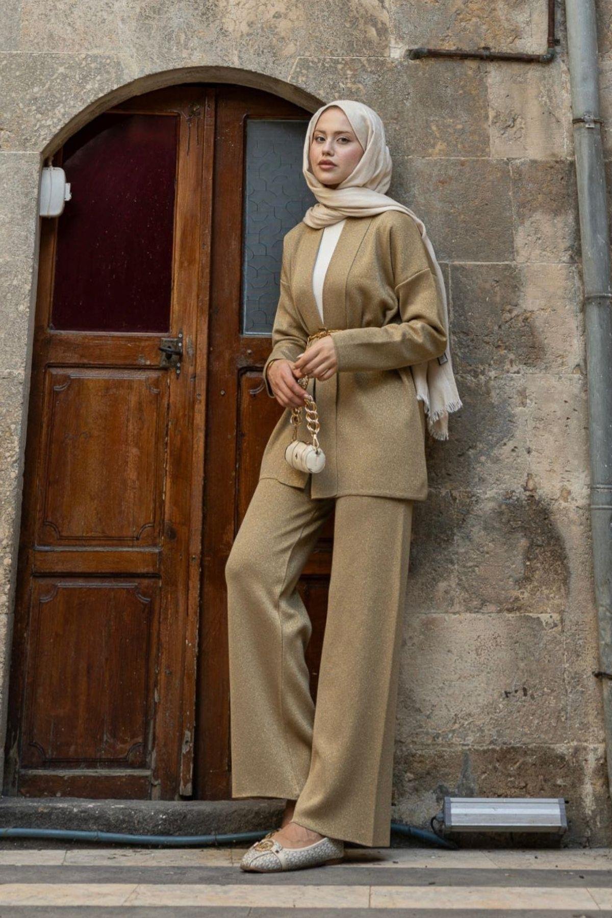 Victoria Simli Takım Camel, Fiyatları Victoria Simli Takım Camel- Haza Moda 