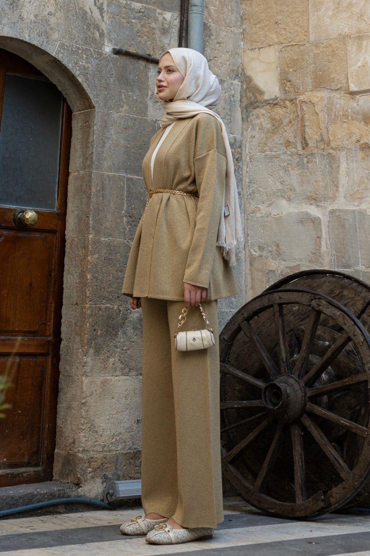 Victoria Simli Takım Camel, Fiyatları Victoria Simli Takım Camel- Haza Moda 