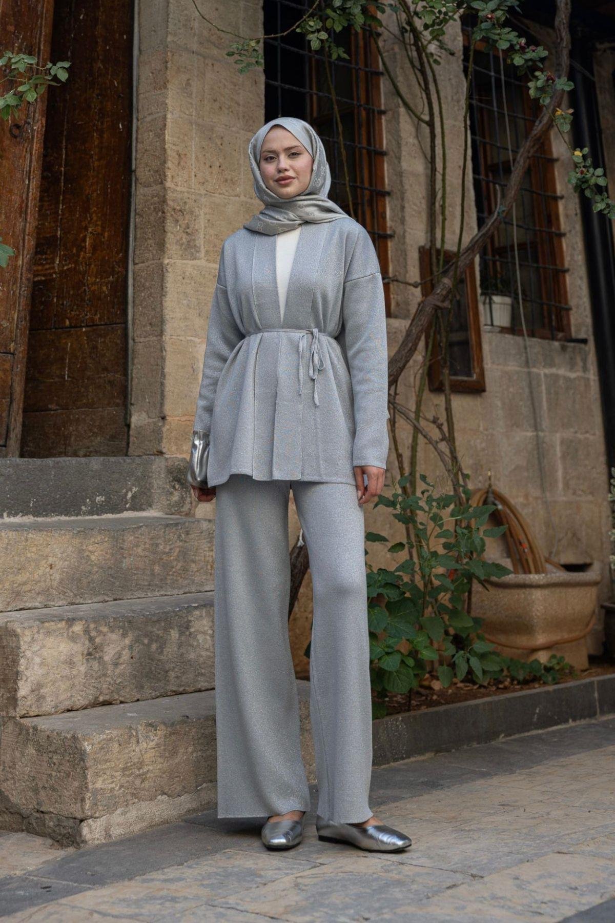 Victoria Simli Takım Gri, Fiyatları Victoria Simli Takım Gri- Haza Moda 