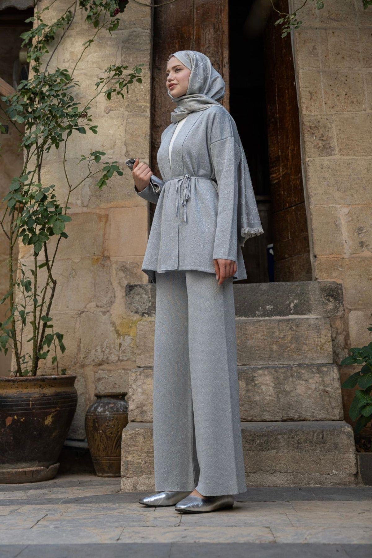 Victoria Simli Takım Gri, Fiyatları Victoria Simli Takım Gri- Haza Moda 