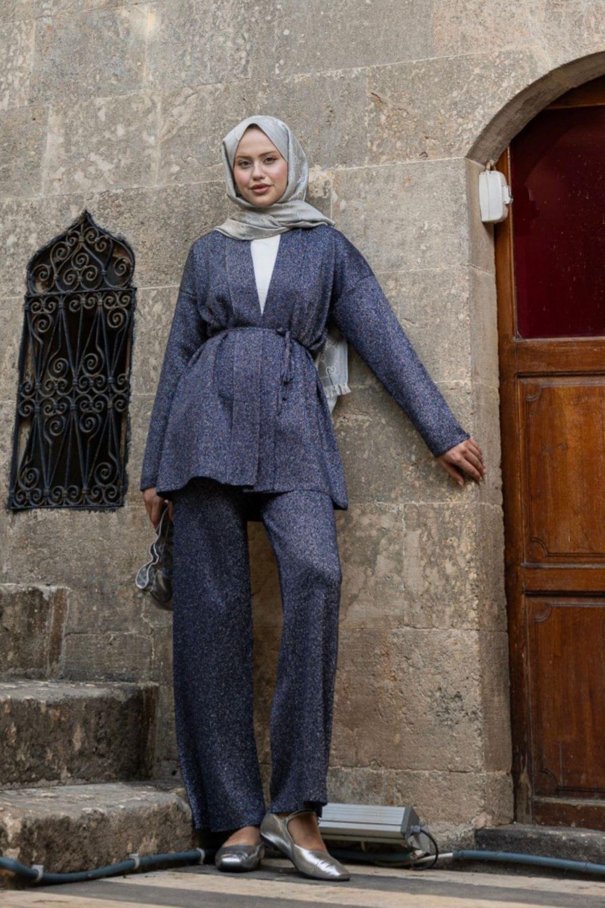 Victoria Simli Takım Lacivert, Fiyatları Victoria Simli Takım Lacivert- Haza Moda 