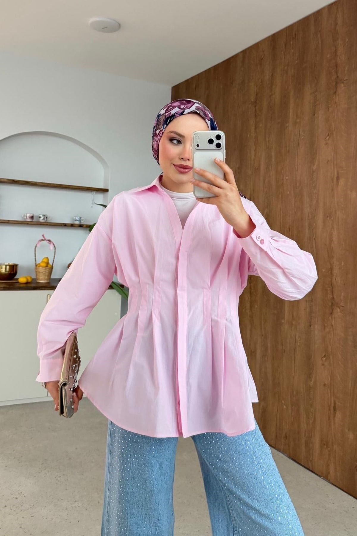 Wolla Pileli Gömlek Pembe, Fiyatları Wolla Pileli Gömlek Pembe| Haza Moda