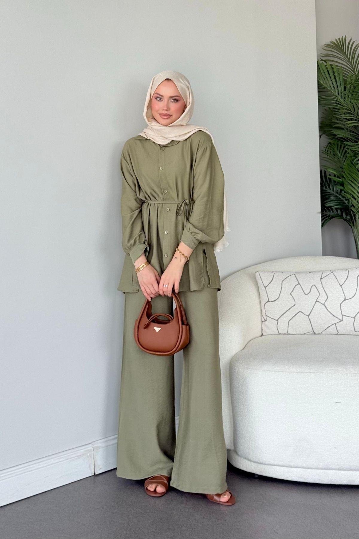 Yalıkavak İkili Takım Haki, Fiyatları Yalıkavak İkili Takım Haki- Haza Moda 