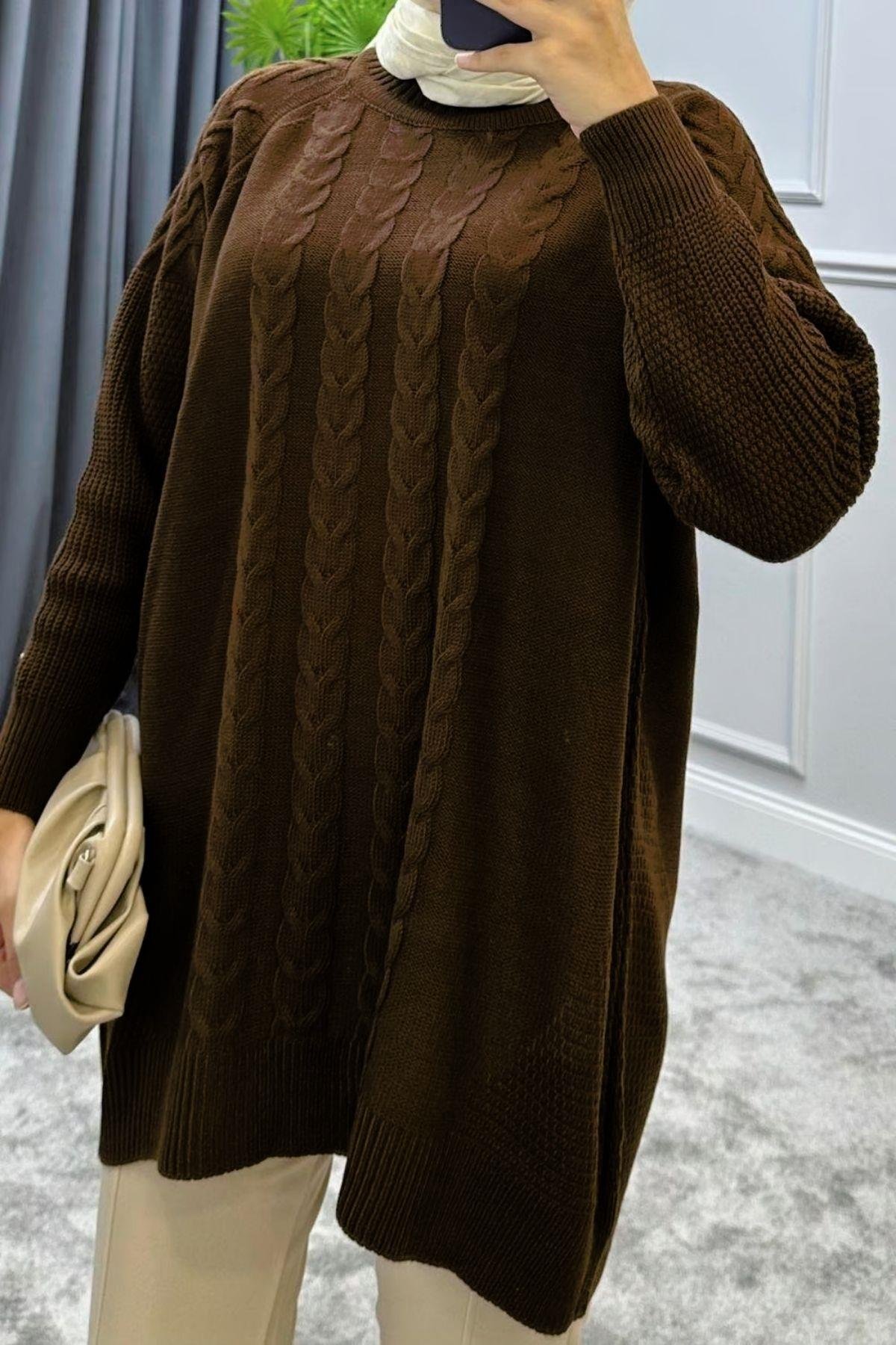 Yarı Örgü Kazak Kahve, Fiyatları 