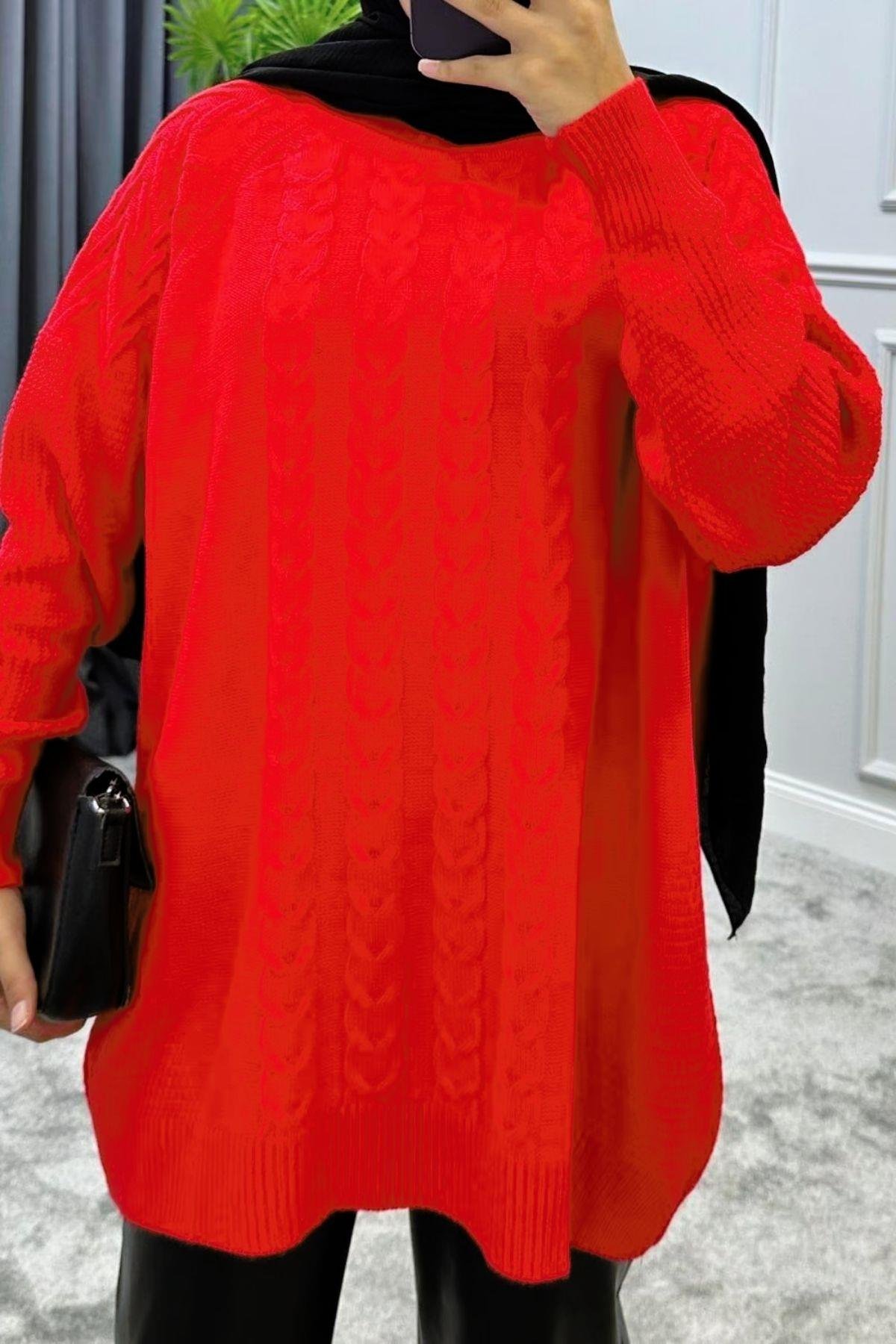 Yarı Örgü Kazak Kırmızı, Fiyatları 