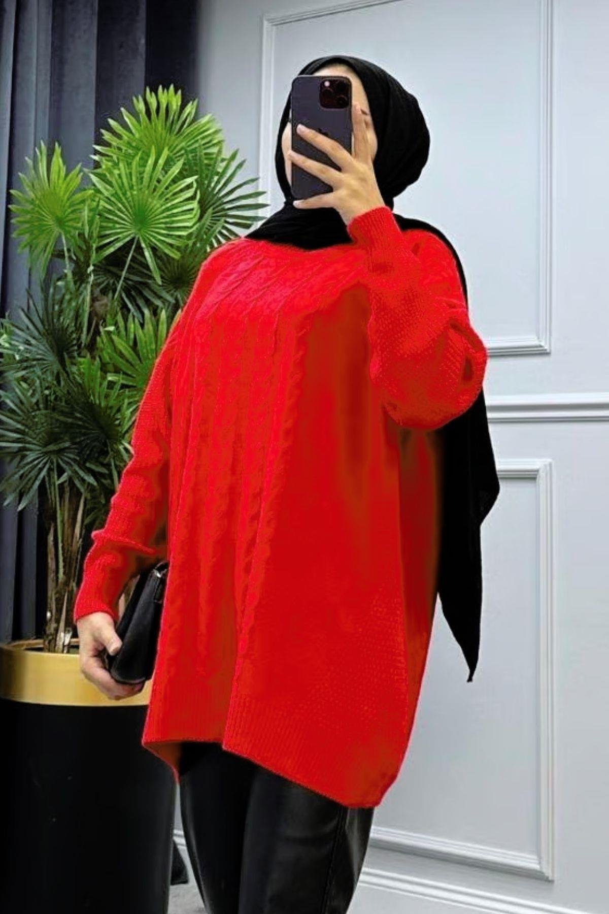 Yarı Örgü Kazak Kırmızı, Fiyatları 