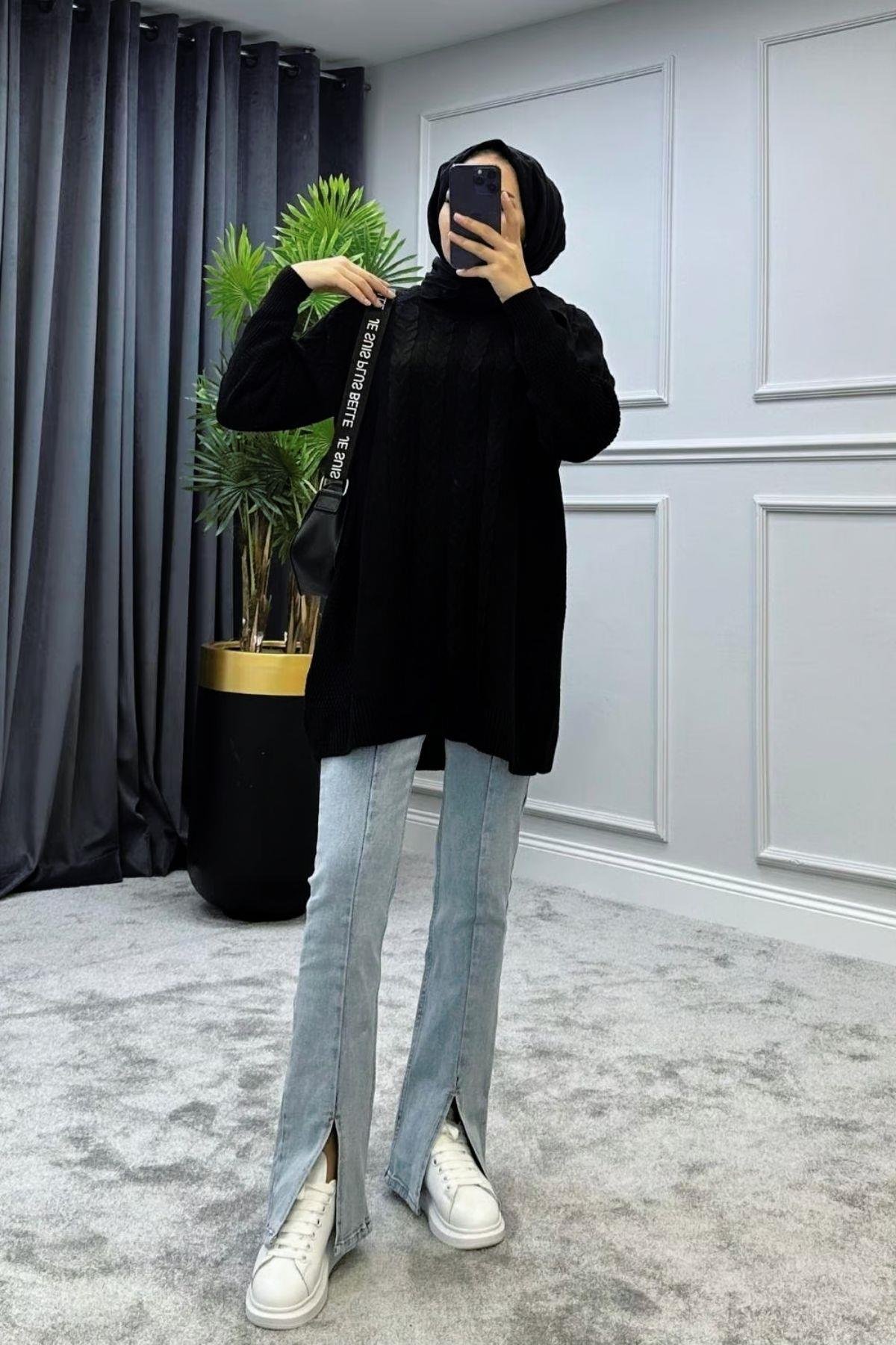 Yarı Örgü Kazak Siyah, Fiyatları 