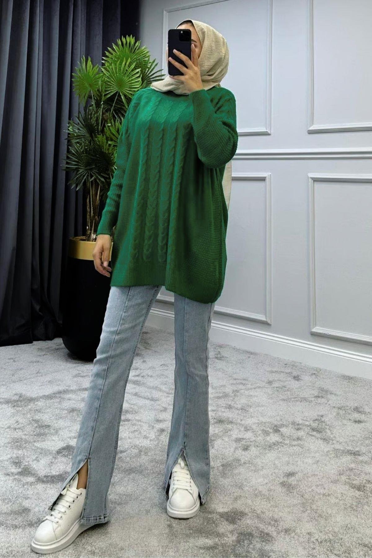 Yarı Örgü Kazak Yeşil, Fiyatları 