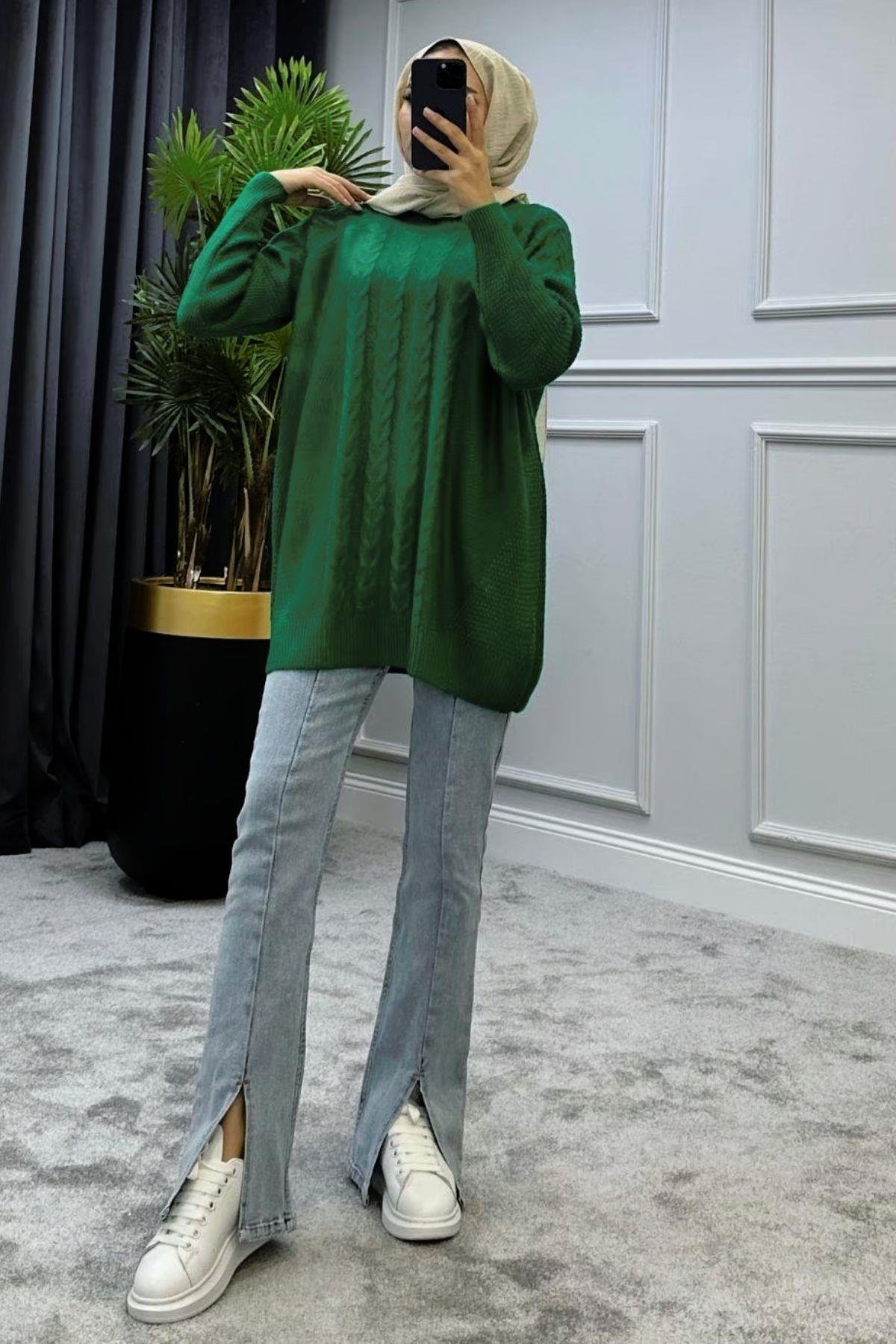 Yarı Örgü Kazak Yeşil, Fiyatları 