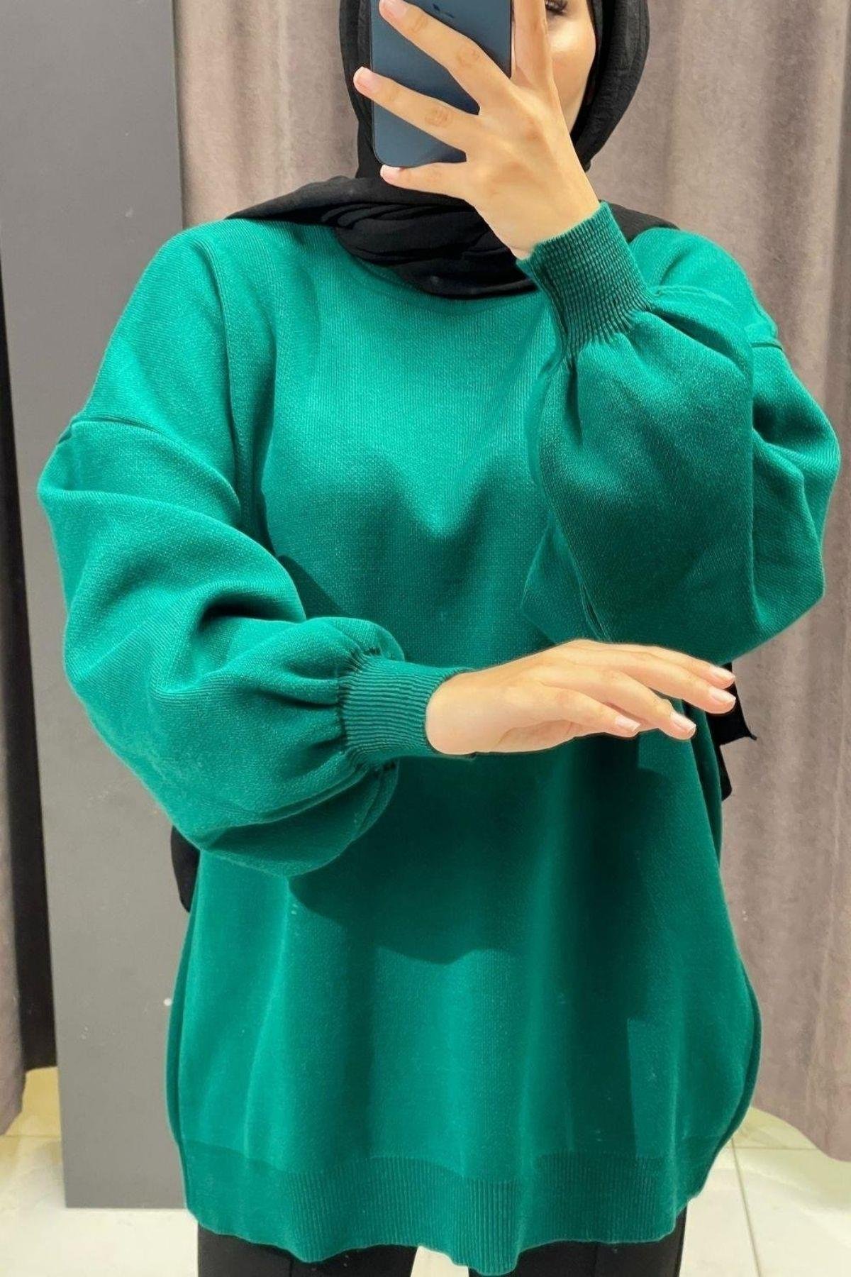 Yarım Boğazlı Triko Kazak Zümrüt, Fiyatları Yarım Boğazlı Triko Kazak Zümrüt – Haza Moda | Tesettür Giyim