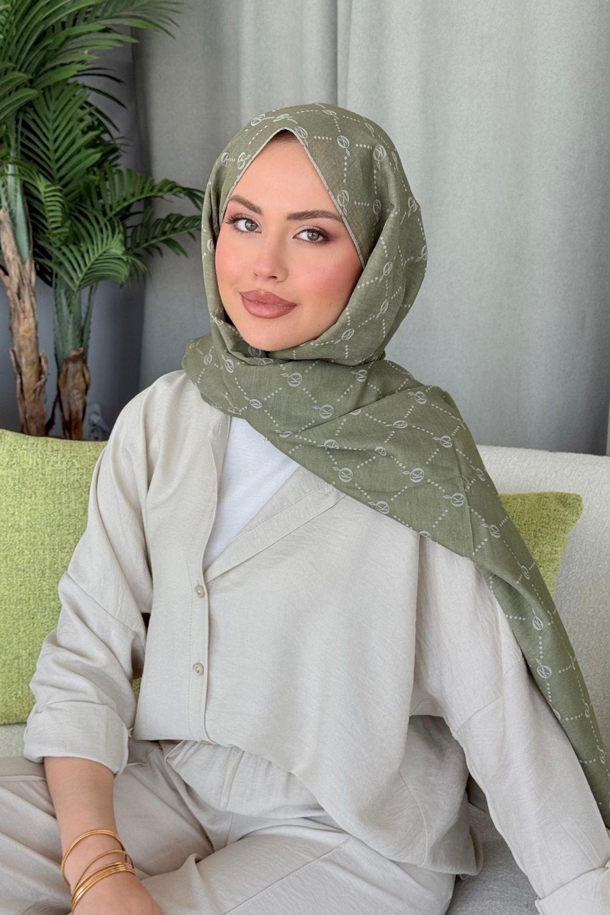 Yaz Esintisi Desen Şal Mint, Fiyatları Yaz Esintisi Desen Şal Mint- Haza Moda 