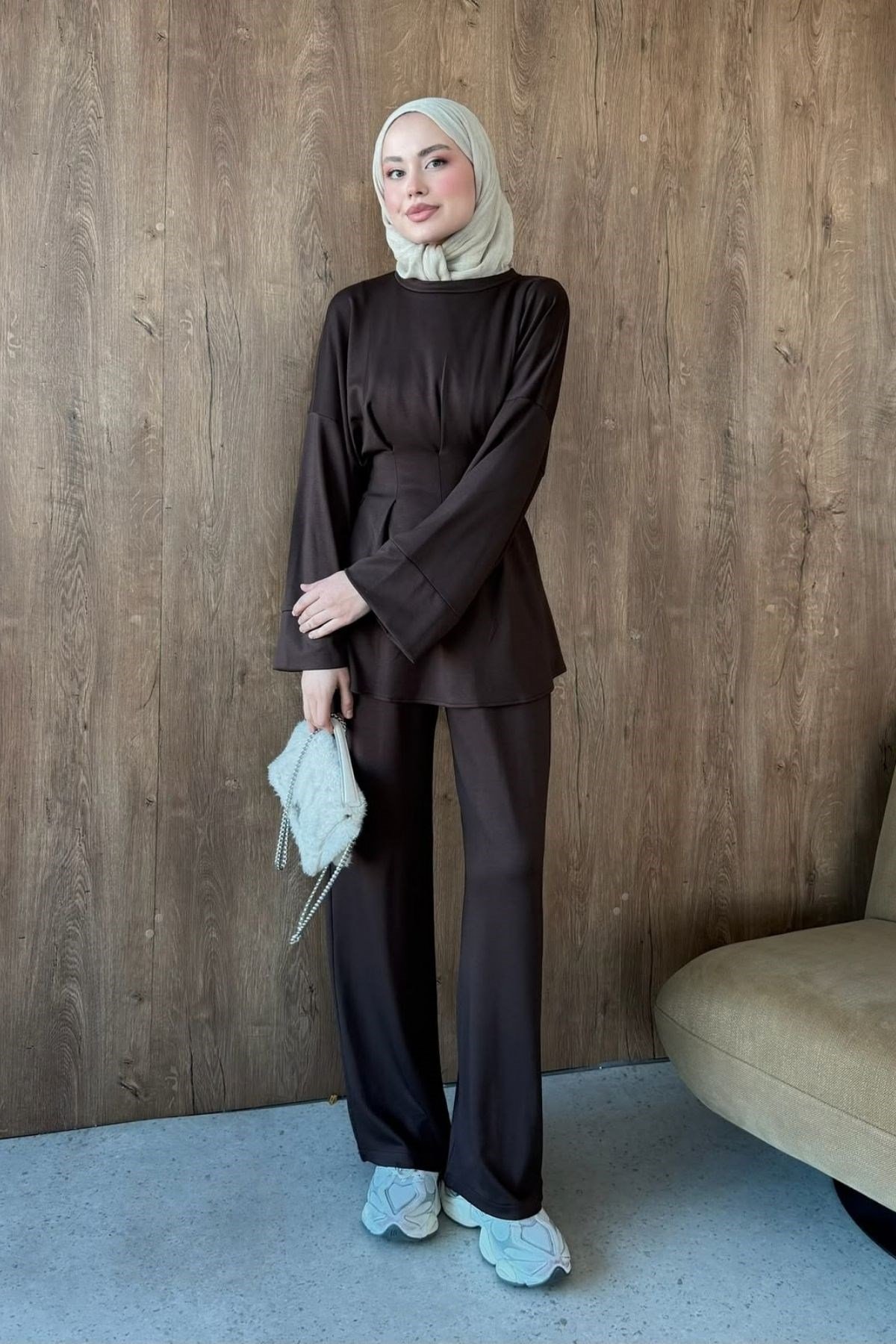 Yelda Bel Pensli Takım Acı Kahve, Fiyatları Yelda Bel Pensli Takım Siyah | Haza Moda