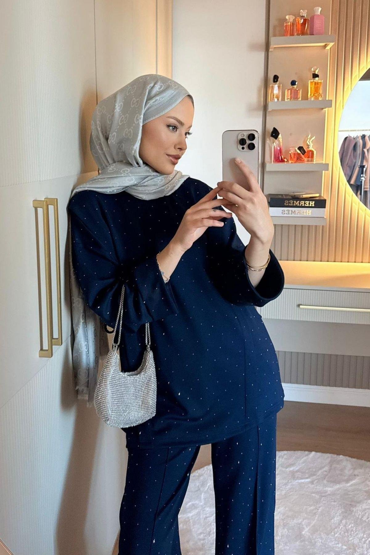 Yemen Taşlı Tasarım Takım Lacivert, Fiyatları 