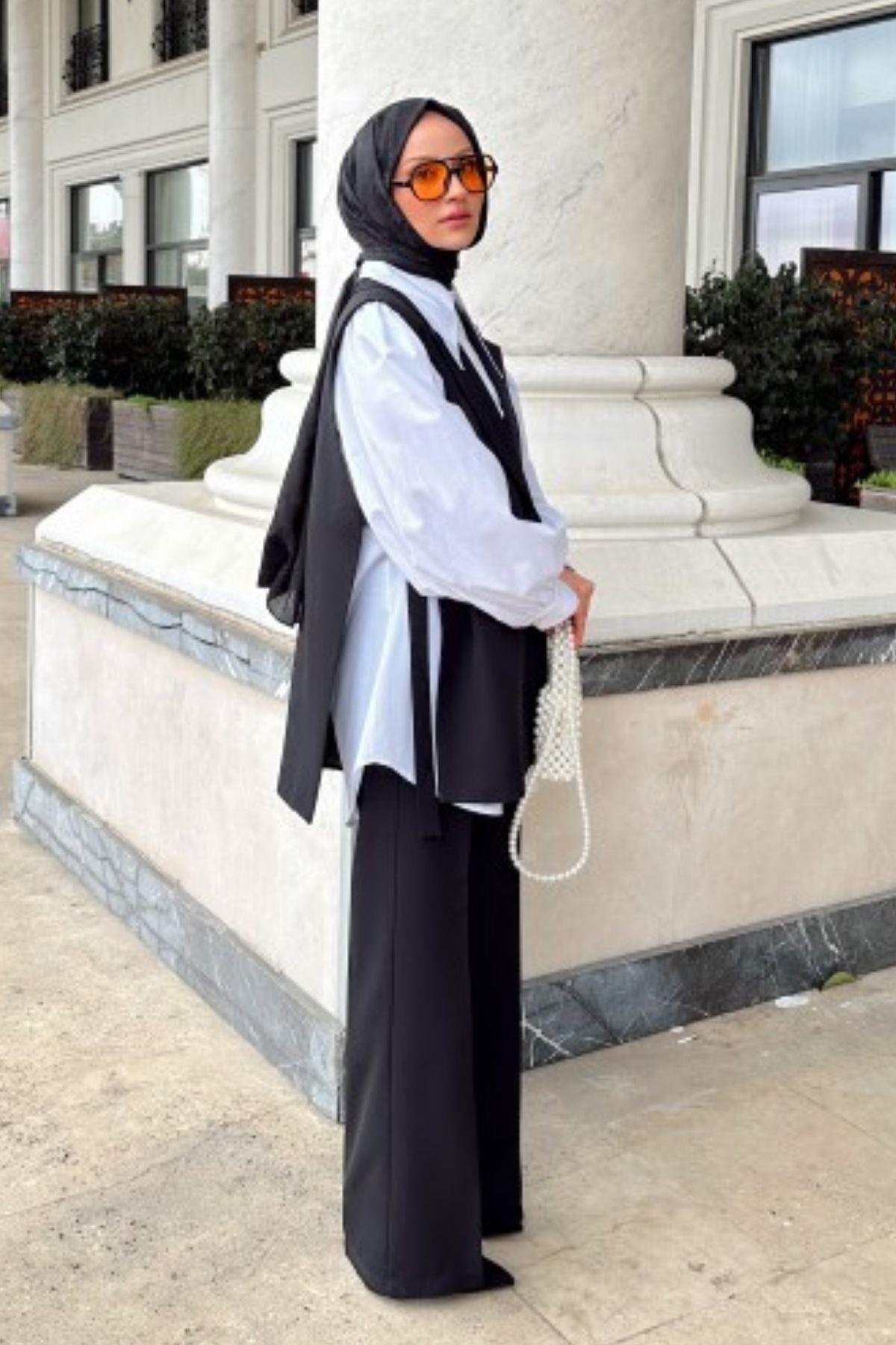 Yırtmaçlı Yelek Takım Siyah, Fiyatları 